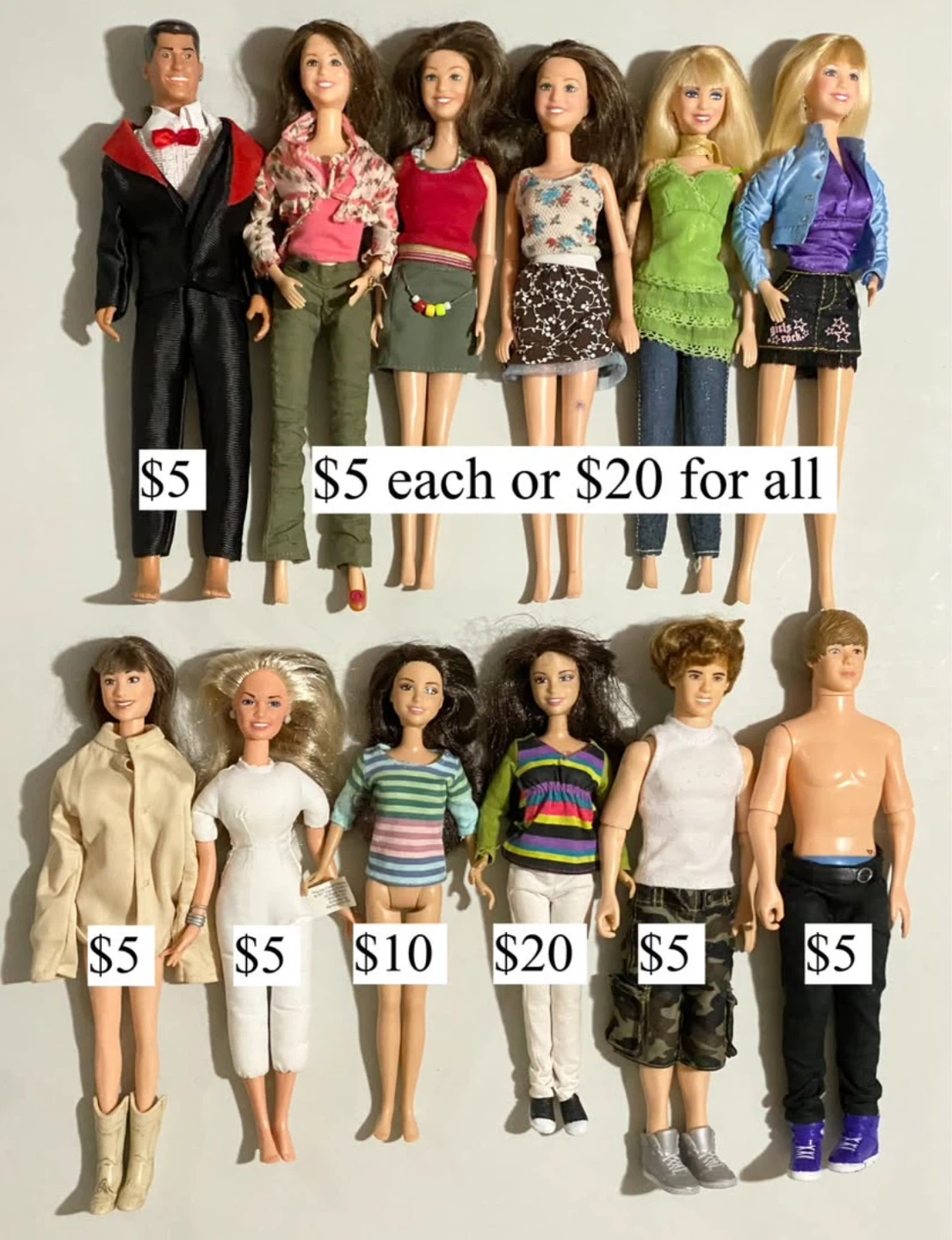 Assorted Celebrity Dolls for Sale