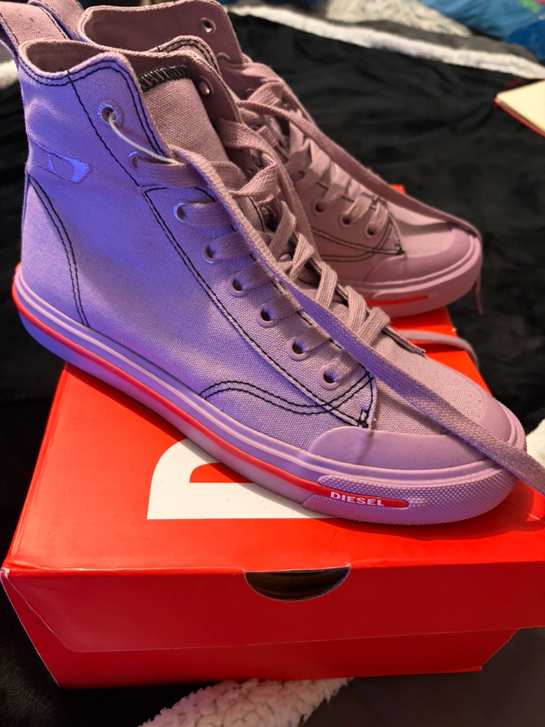 Diesel Women's High-Top Sneakers - Lavender - Size 7.5 - photo 2