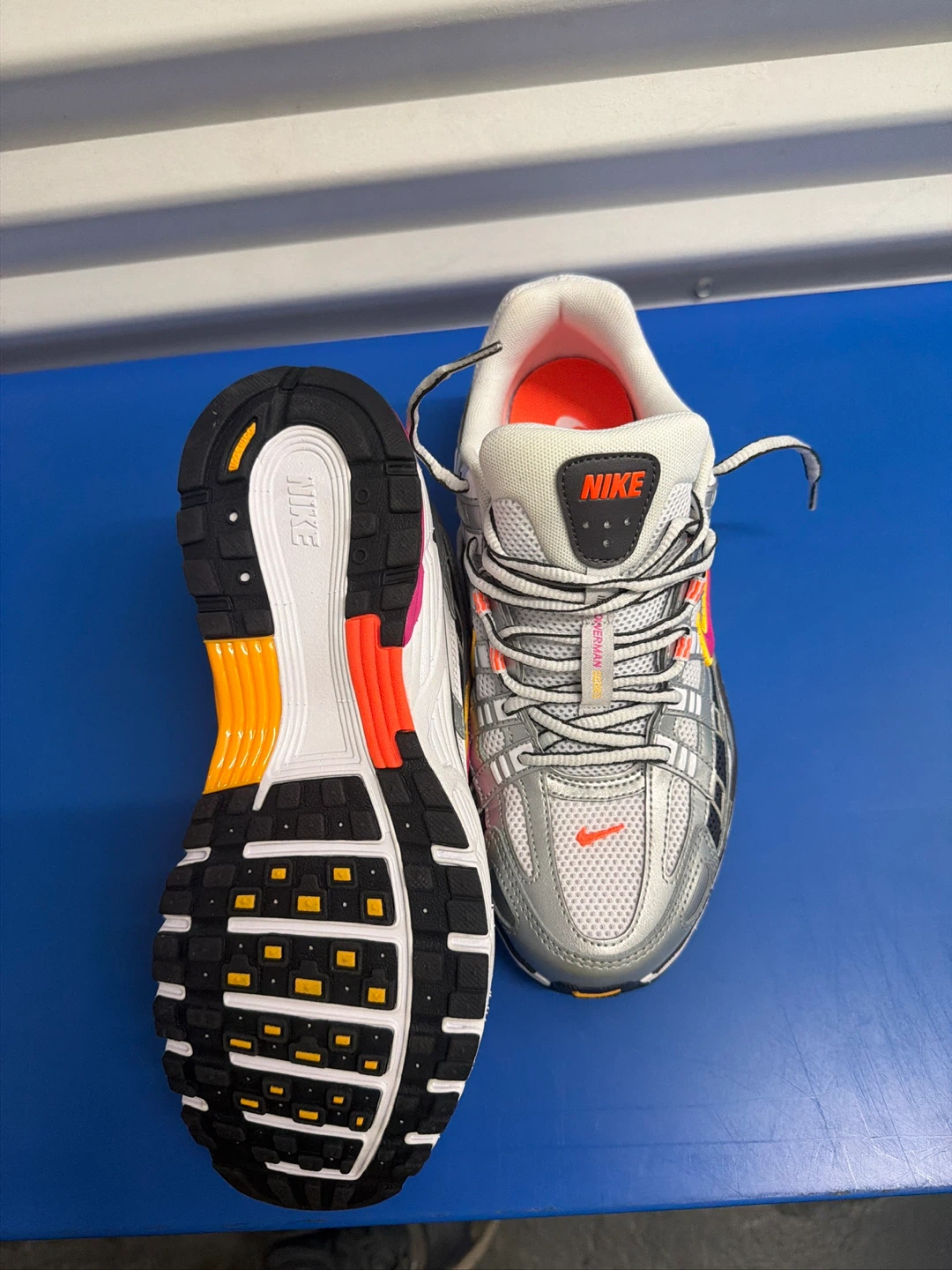 Nike P-6000 Metallic Silver Pink Running Shoes - photo 3