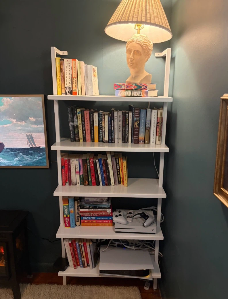 CB2 72.5 White Bookcase - photo 2