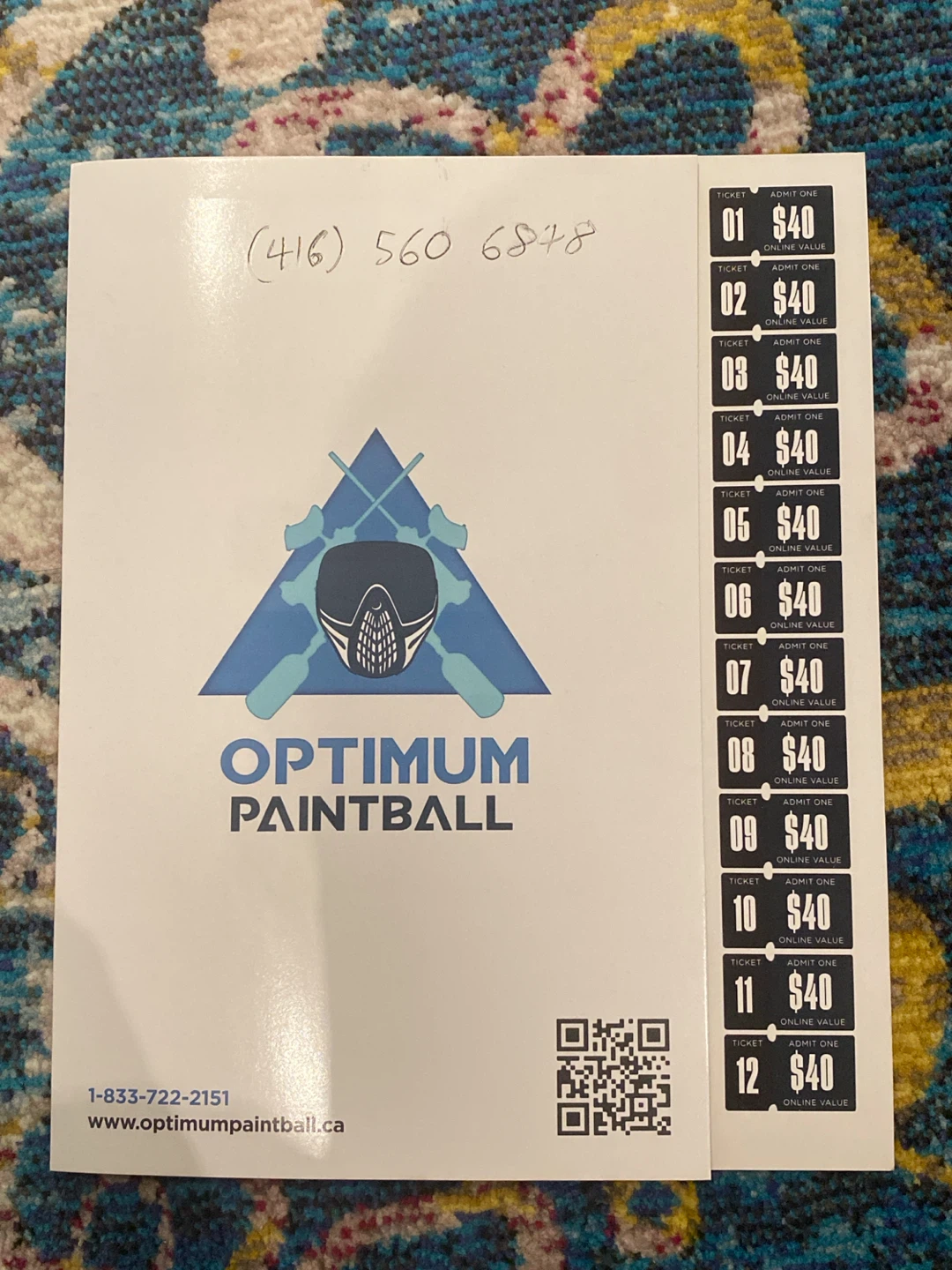 12 Optimum Paintball Tickets - Full Session