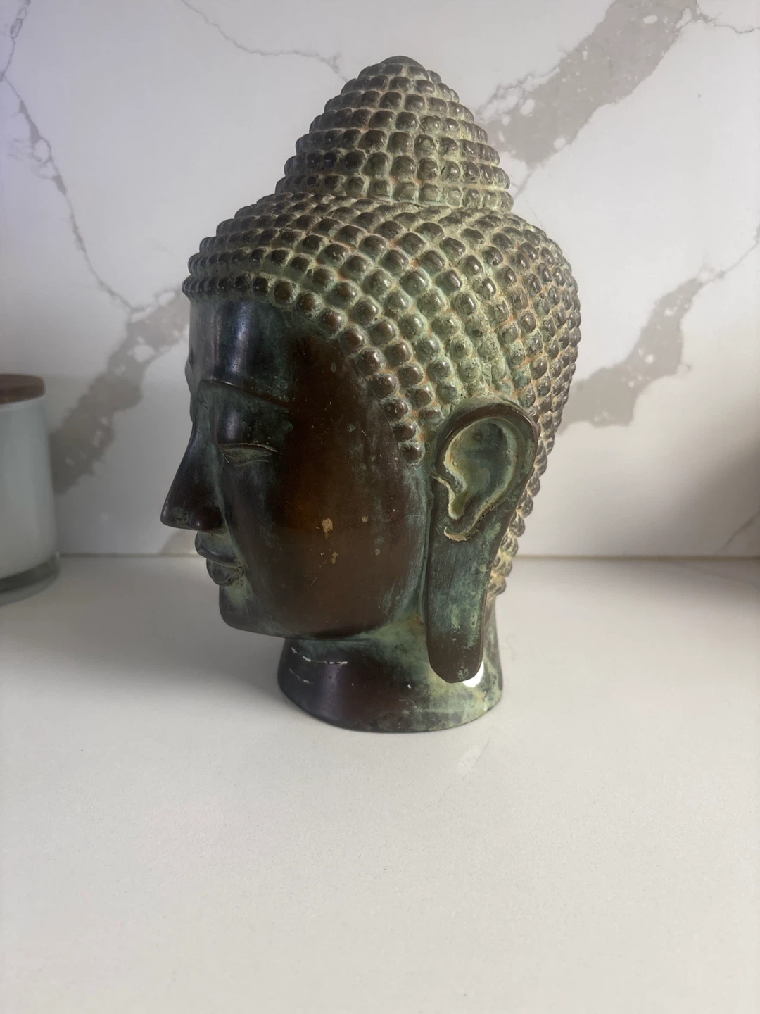 Vintage Buddha Head Statue - photo 2