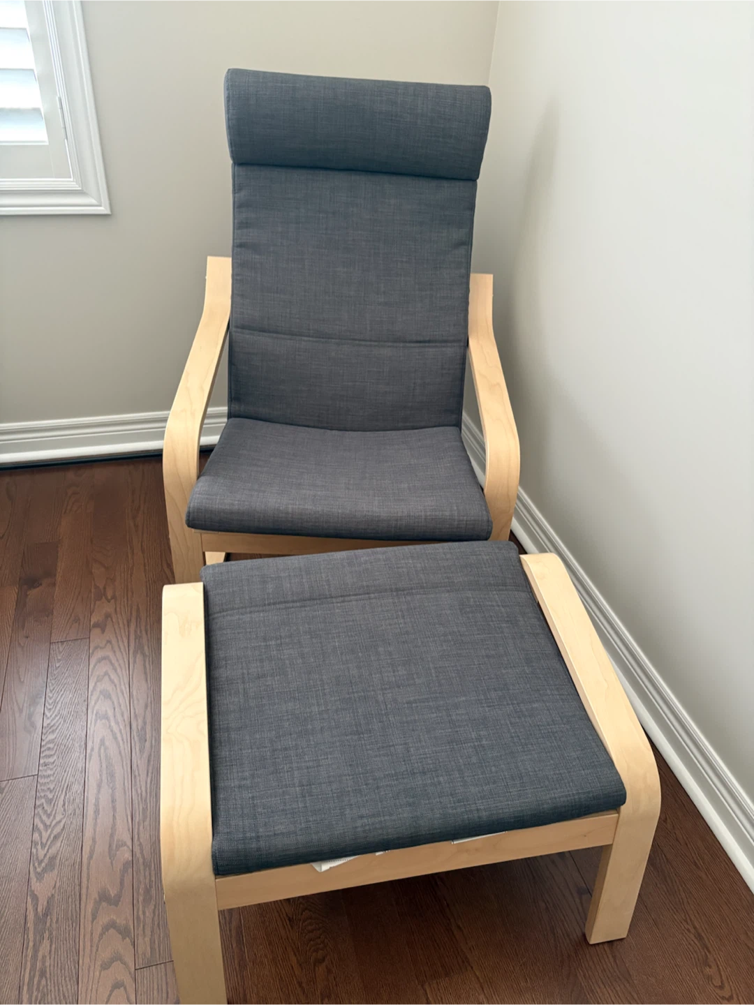 IKEA Poäng Chair and Ottoman Set