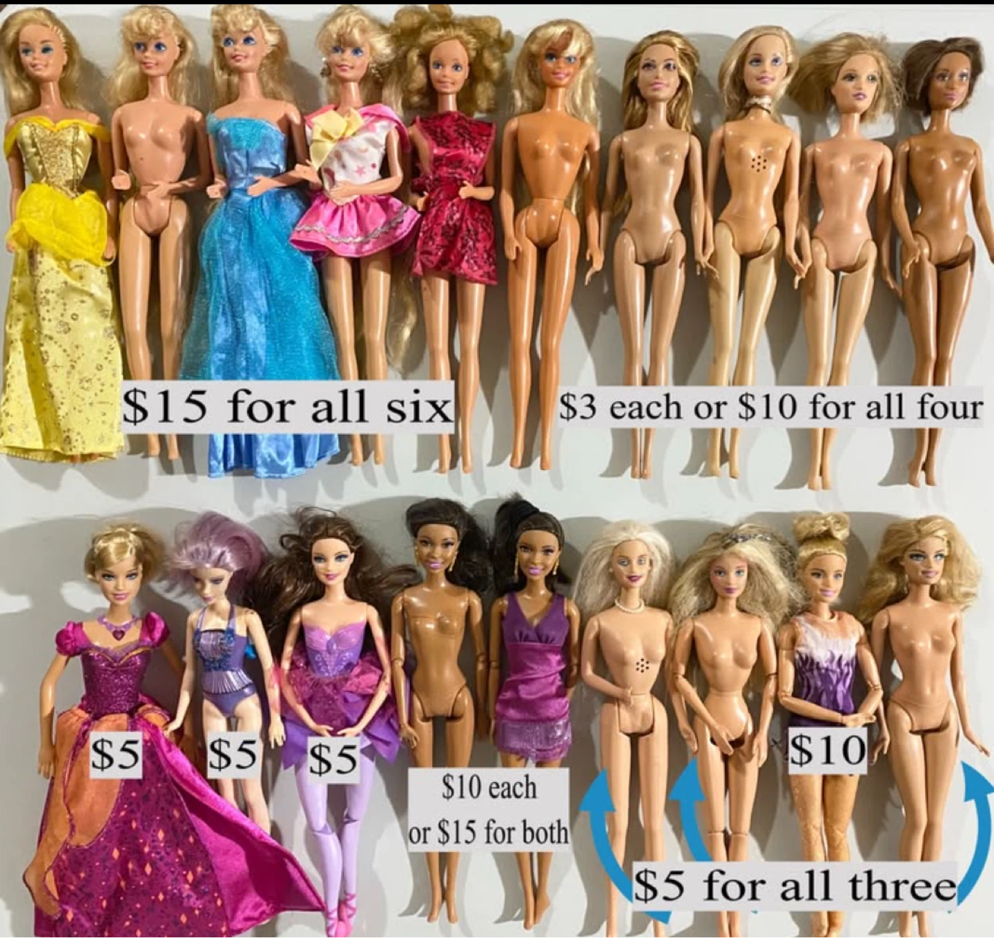 Collection of Barbie Dolls