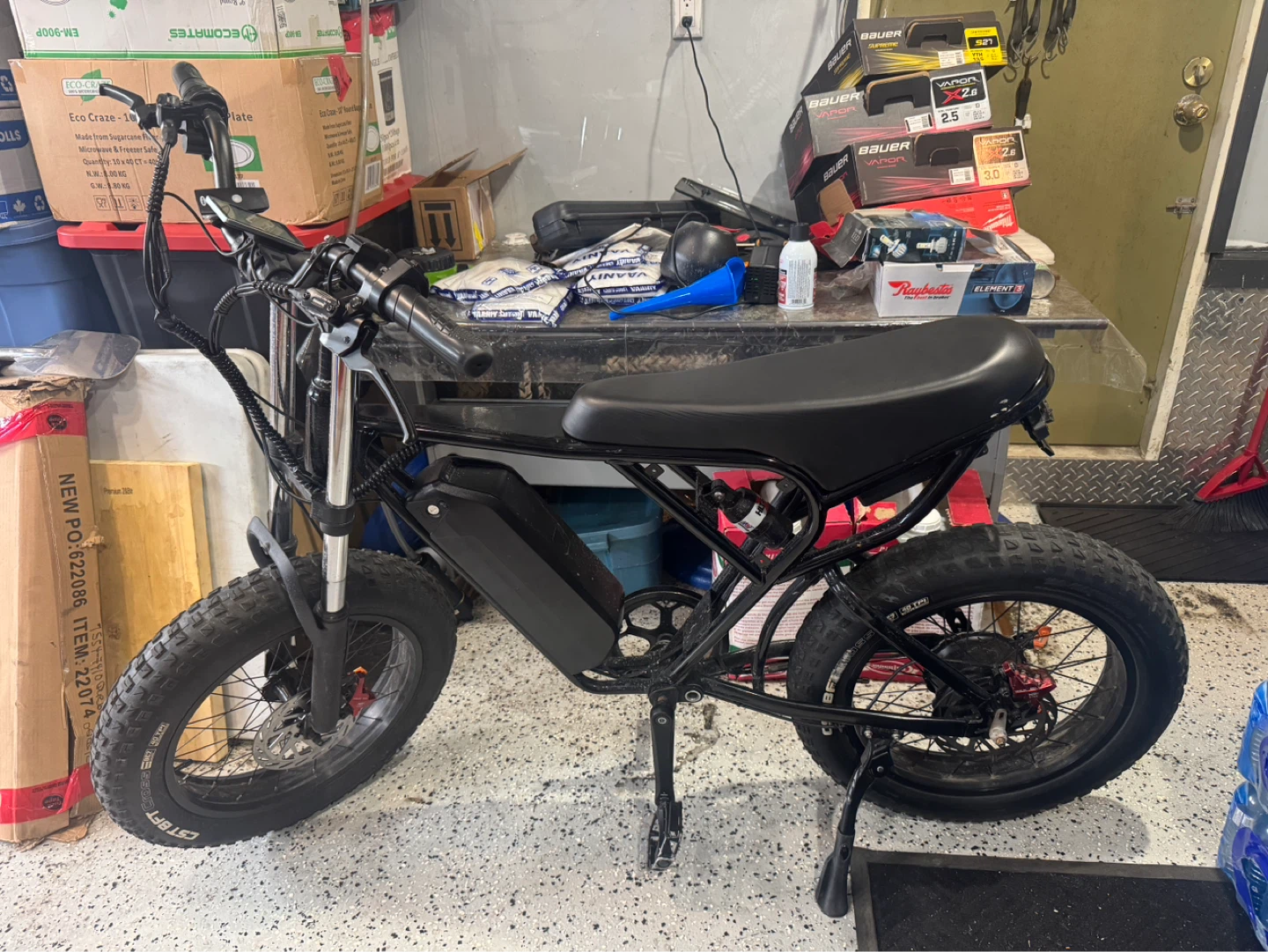Black Electric Fat Tire Bike
