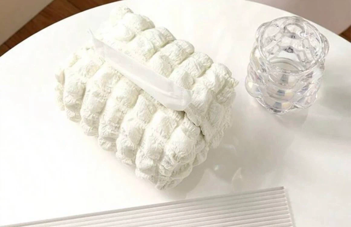 White Tissue Box Cover soft
