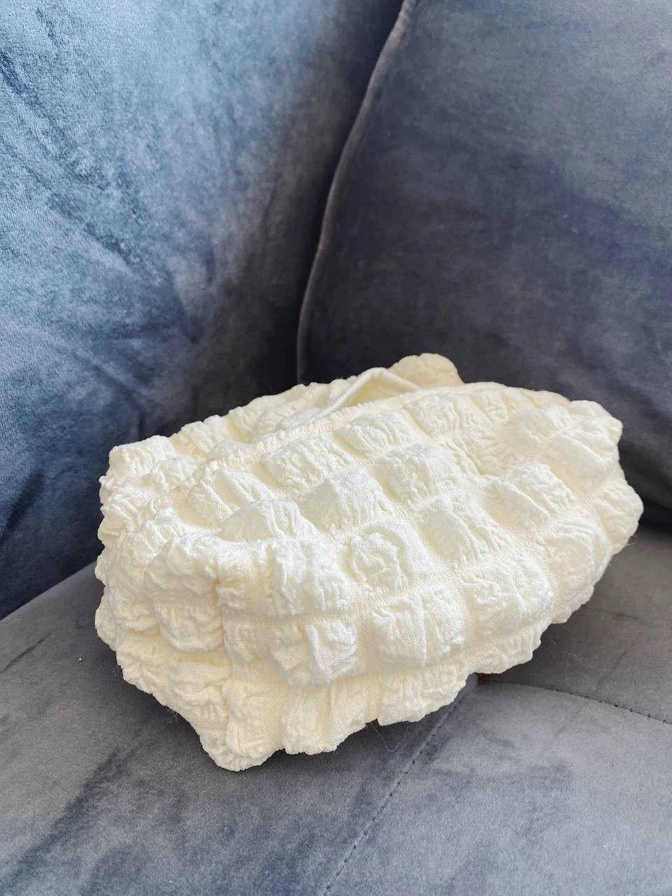 White Tissue Box Cover soft - photo 2