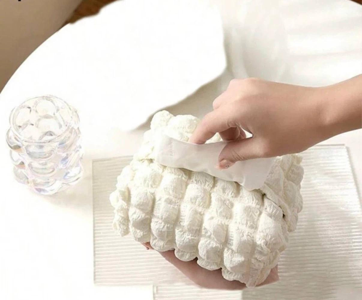 White Tissue Box Cover soft - photo 3