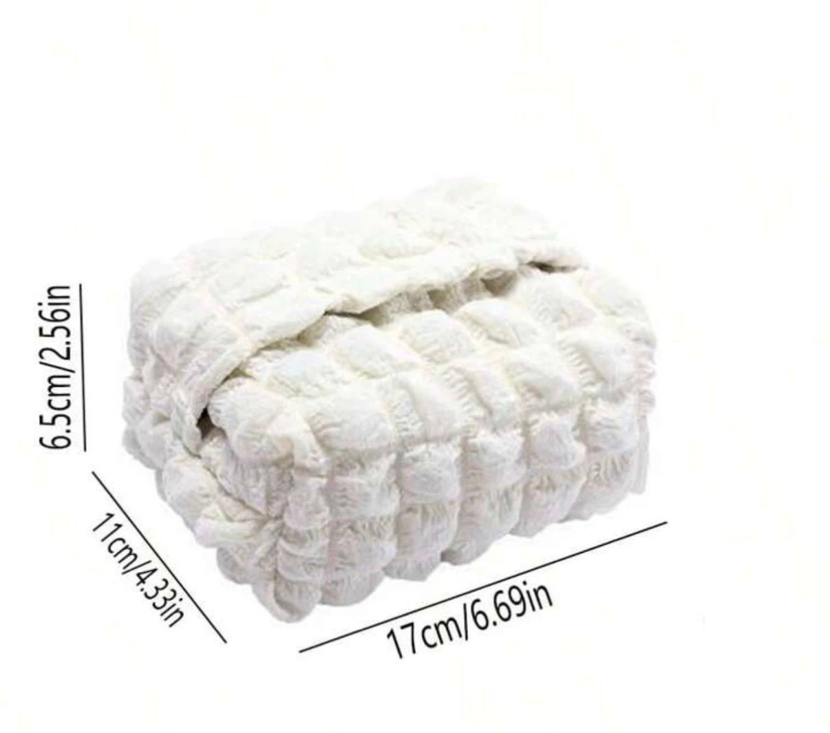 White Tissue Box Cover soft - photo 4