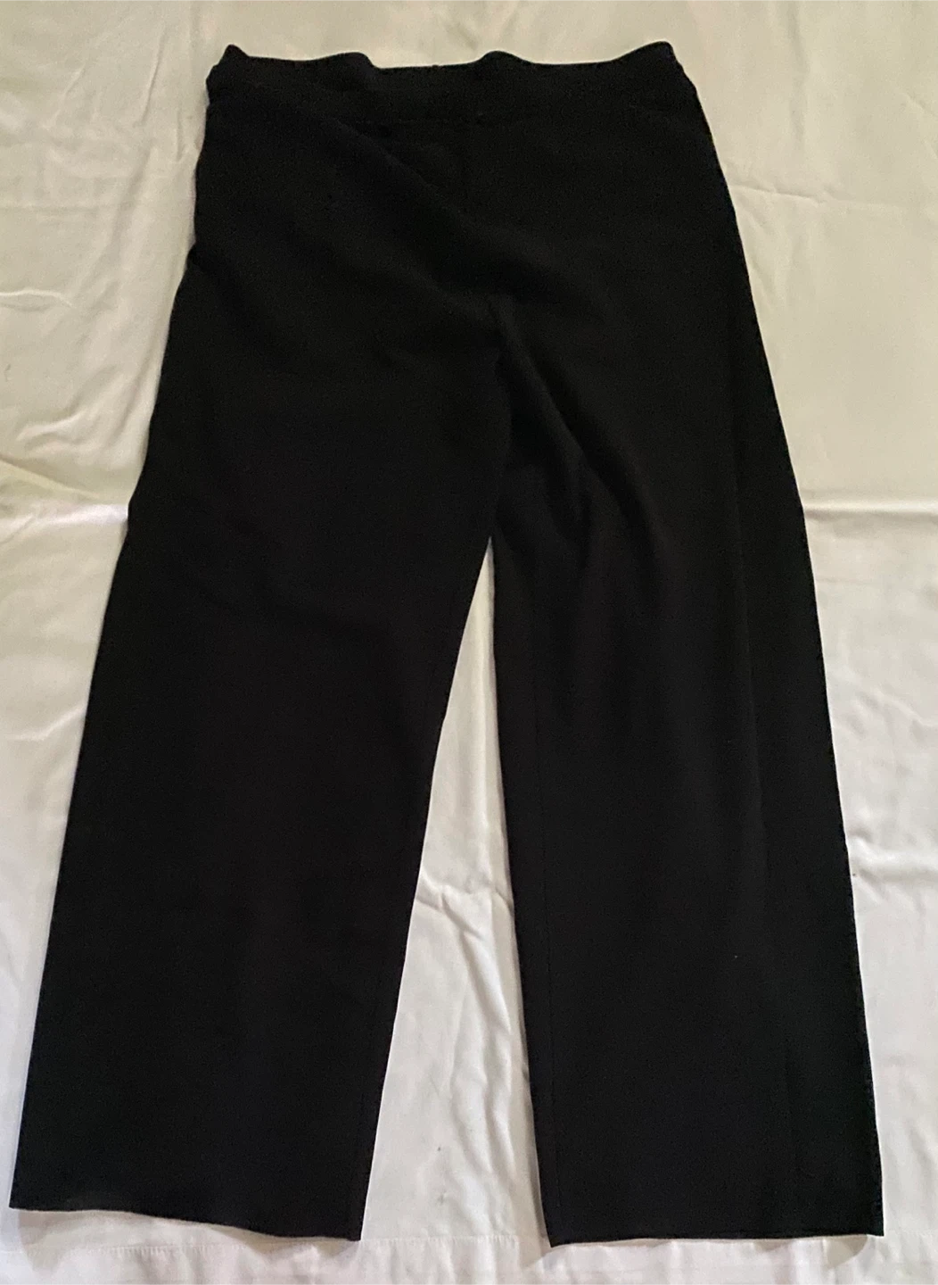 Faisenne Wide Leg Black Trousers, Size 1X