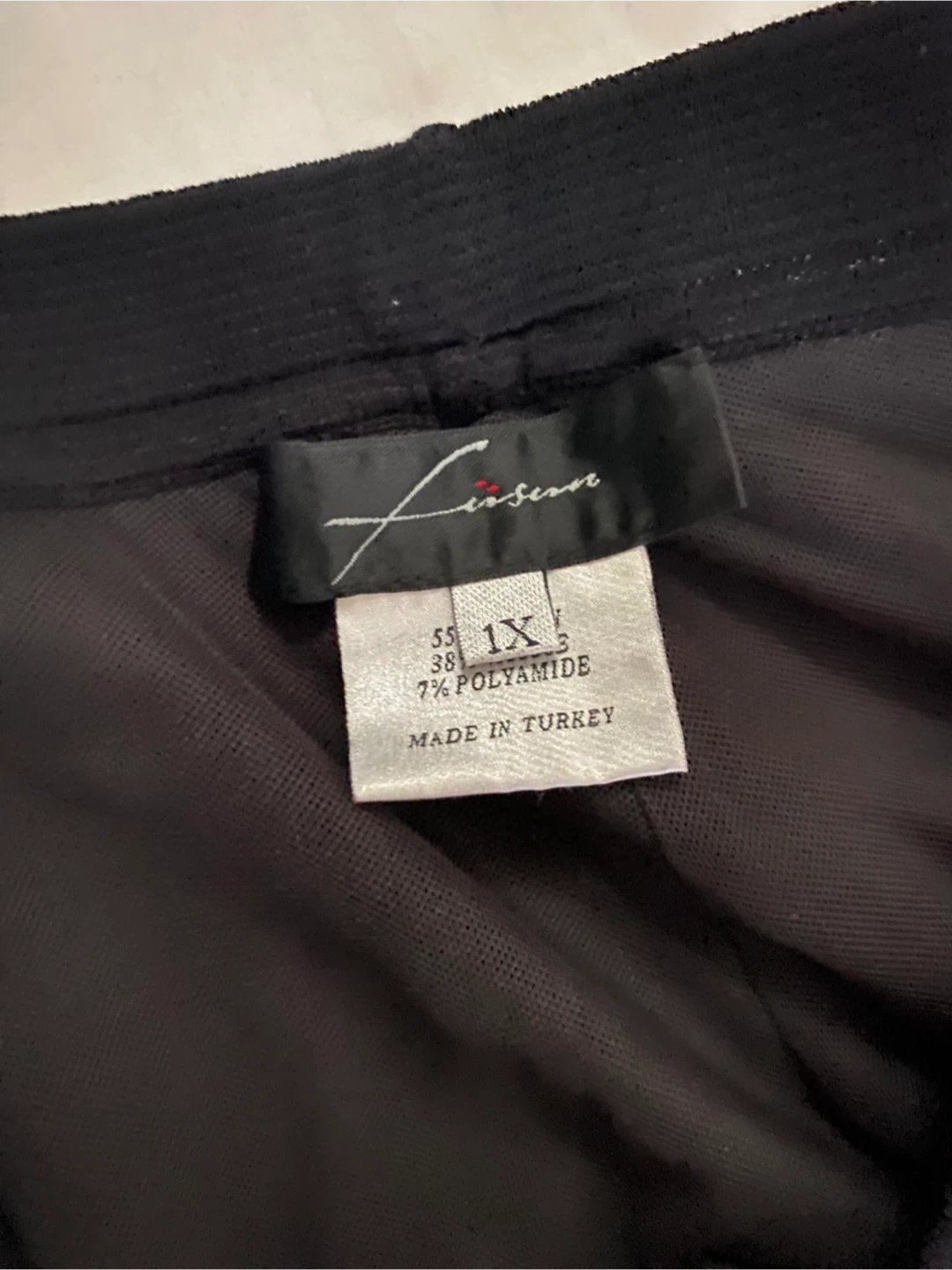 Faisenne Wide Leg Black Trousers, Size 1X - photo 3