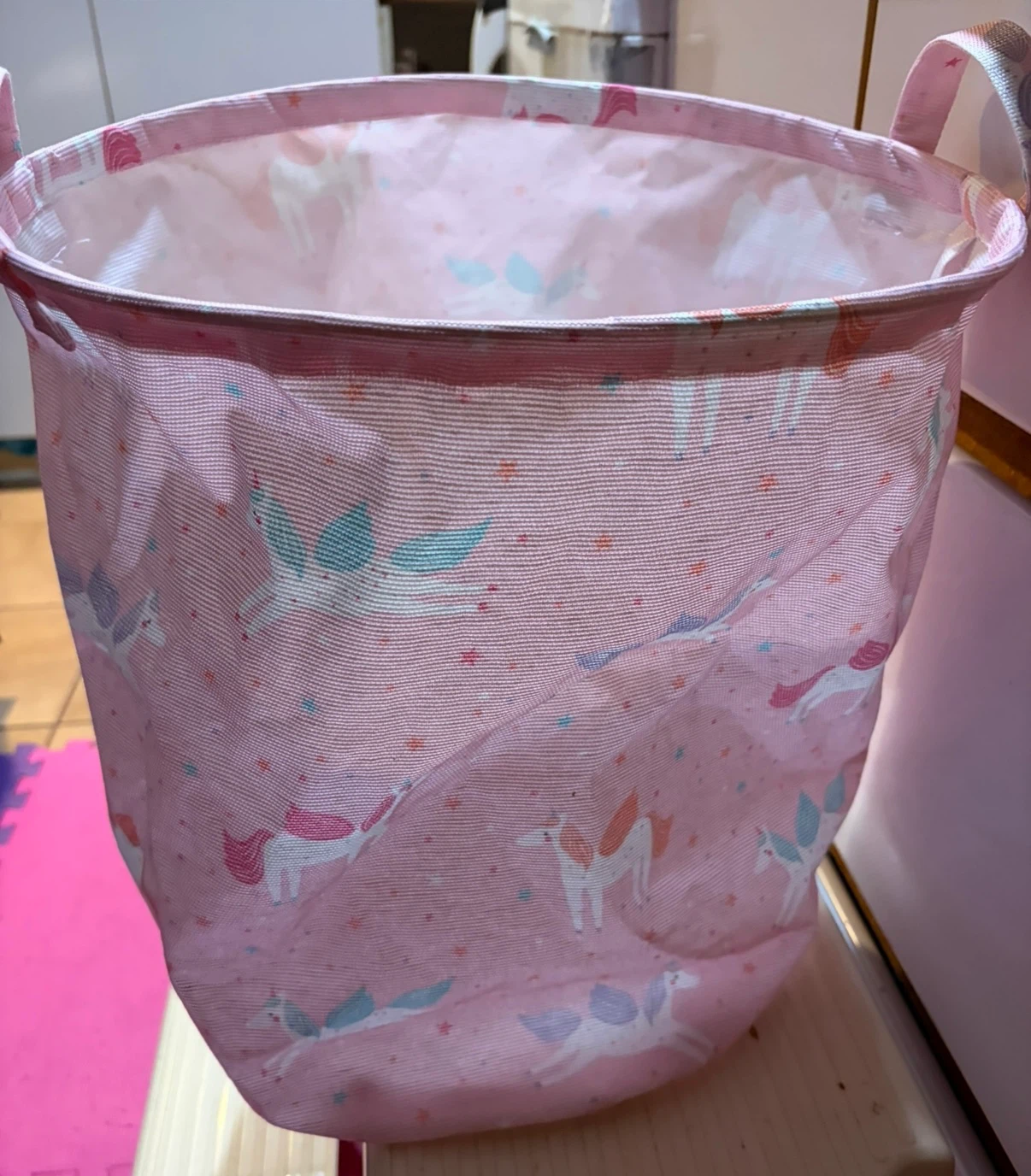 Pink Unicorn Laundry Hamper