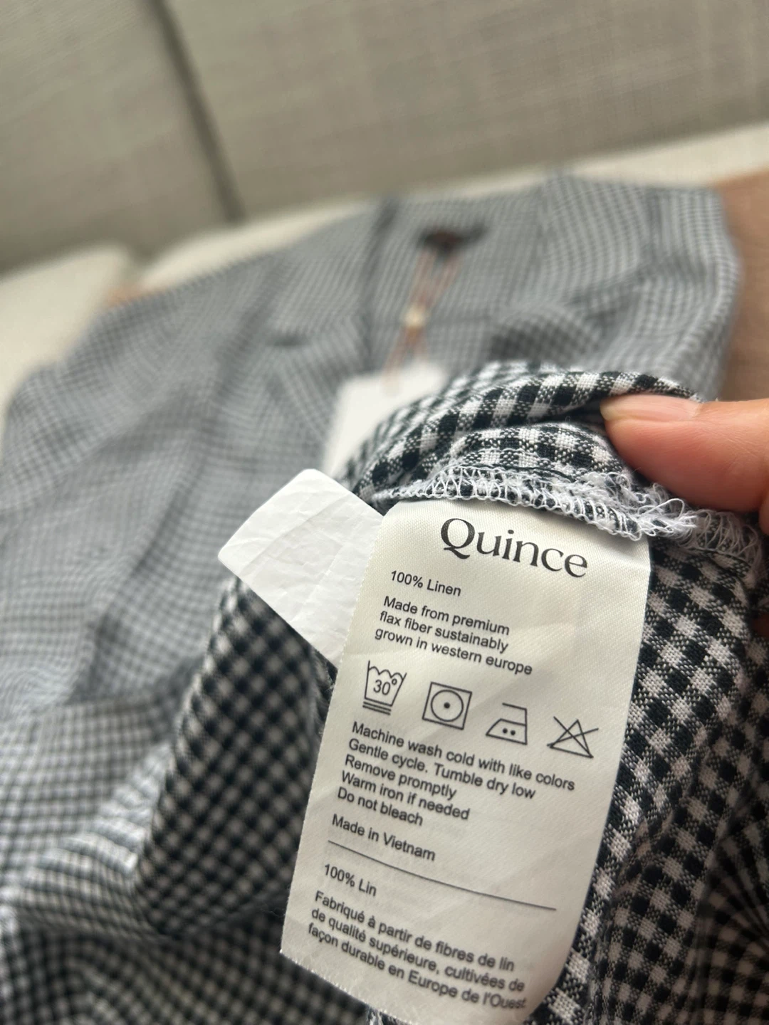 Quince 100% European Linen Gingham Shirt - photo 4