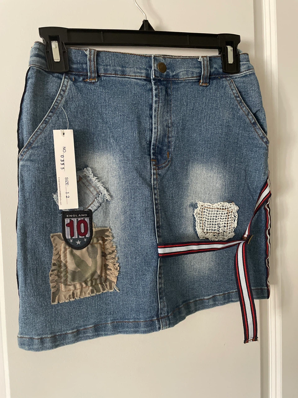 AOSILAN Denim Skirt Size 12