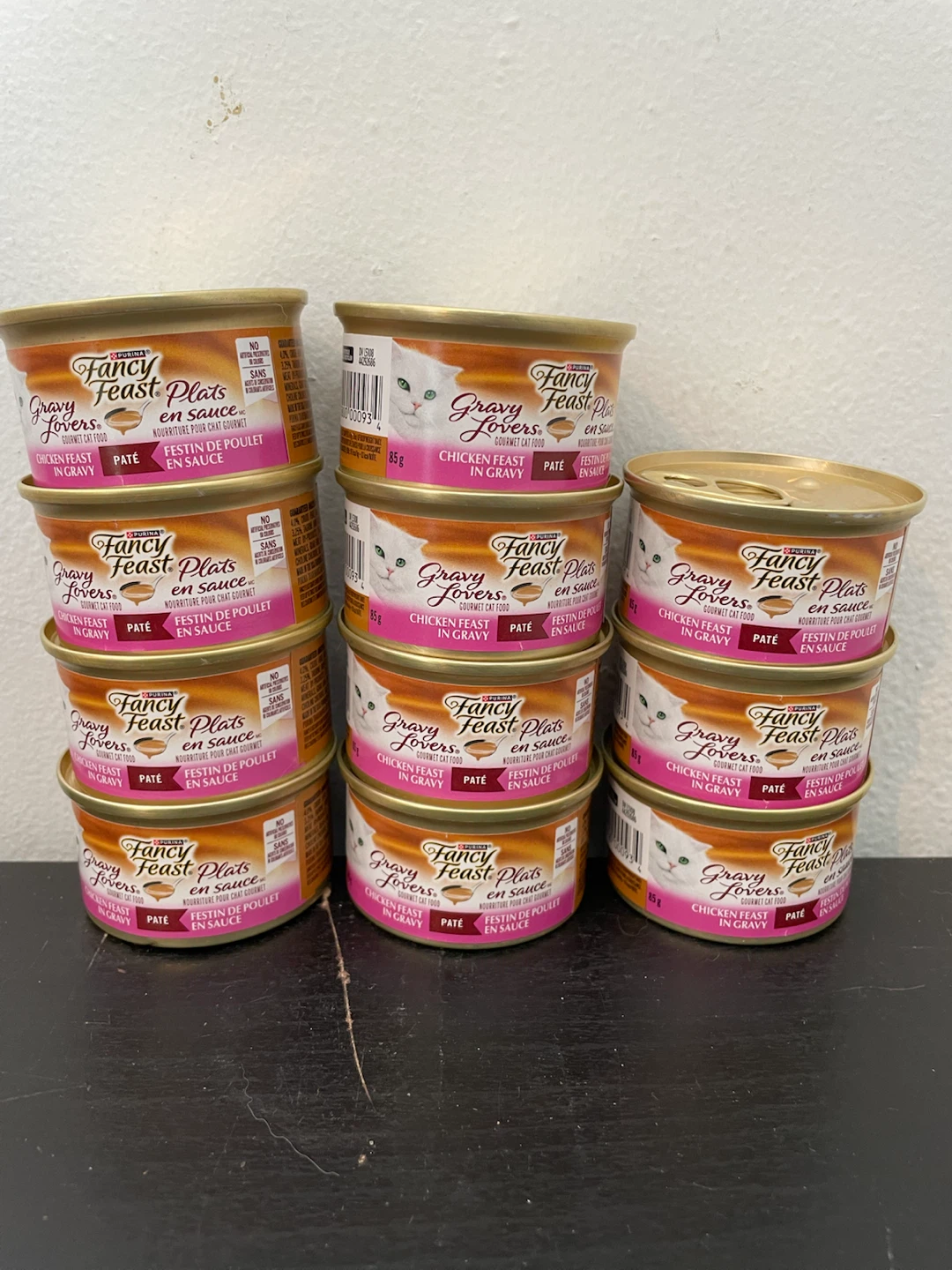 11 Cans Fancy Feast Wet Cat Food Lot-Pate Chicken Gravy