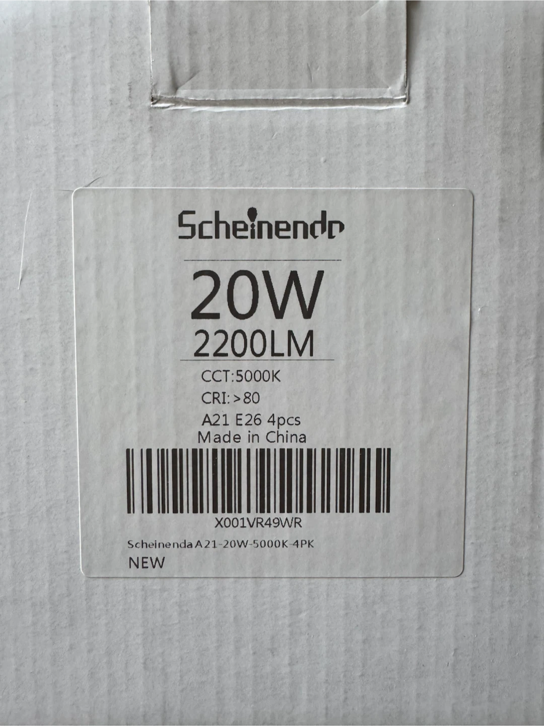 Scheinenp A21 LED Light Bulbs - 20W, 5000K, 4 Pack - photo 2