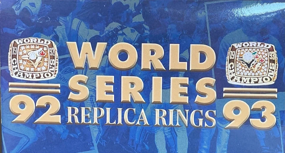 Blue Jays 1992 & 1993 World Series Replica Championship Rings