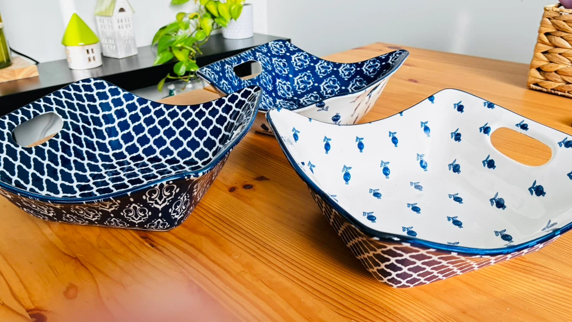 Set of 3 Ceramic Serving Bowls