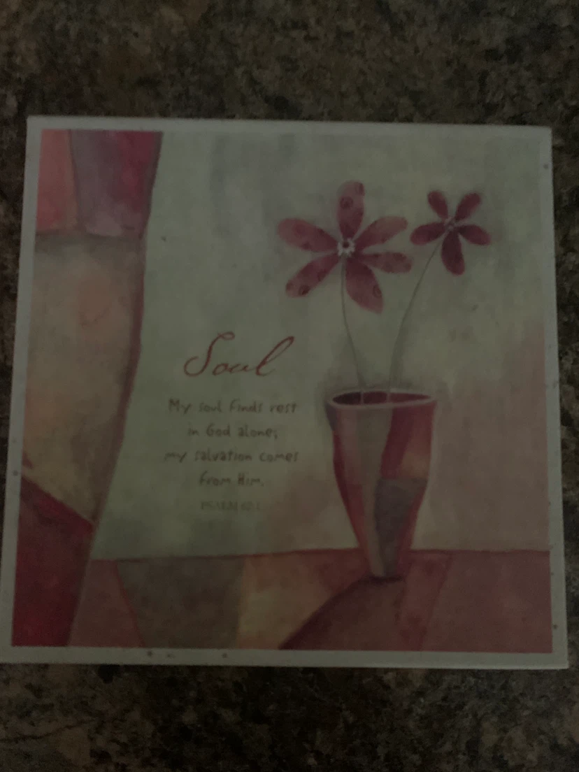 Decorative Wall Art "Soul" with Floral Design