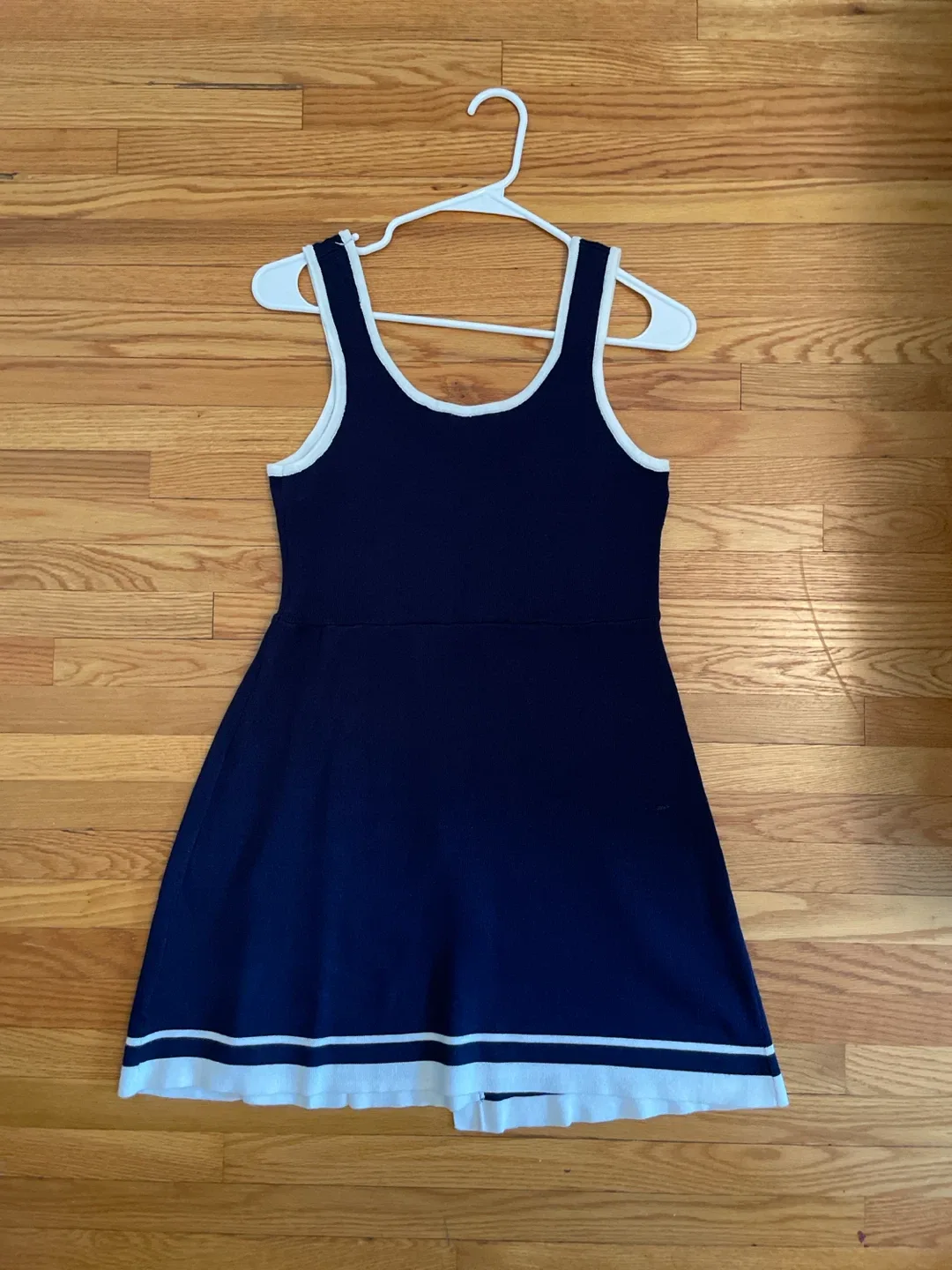 Navy Blue Tennis Dress with White Trim - photo 2