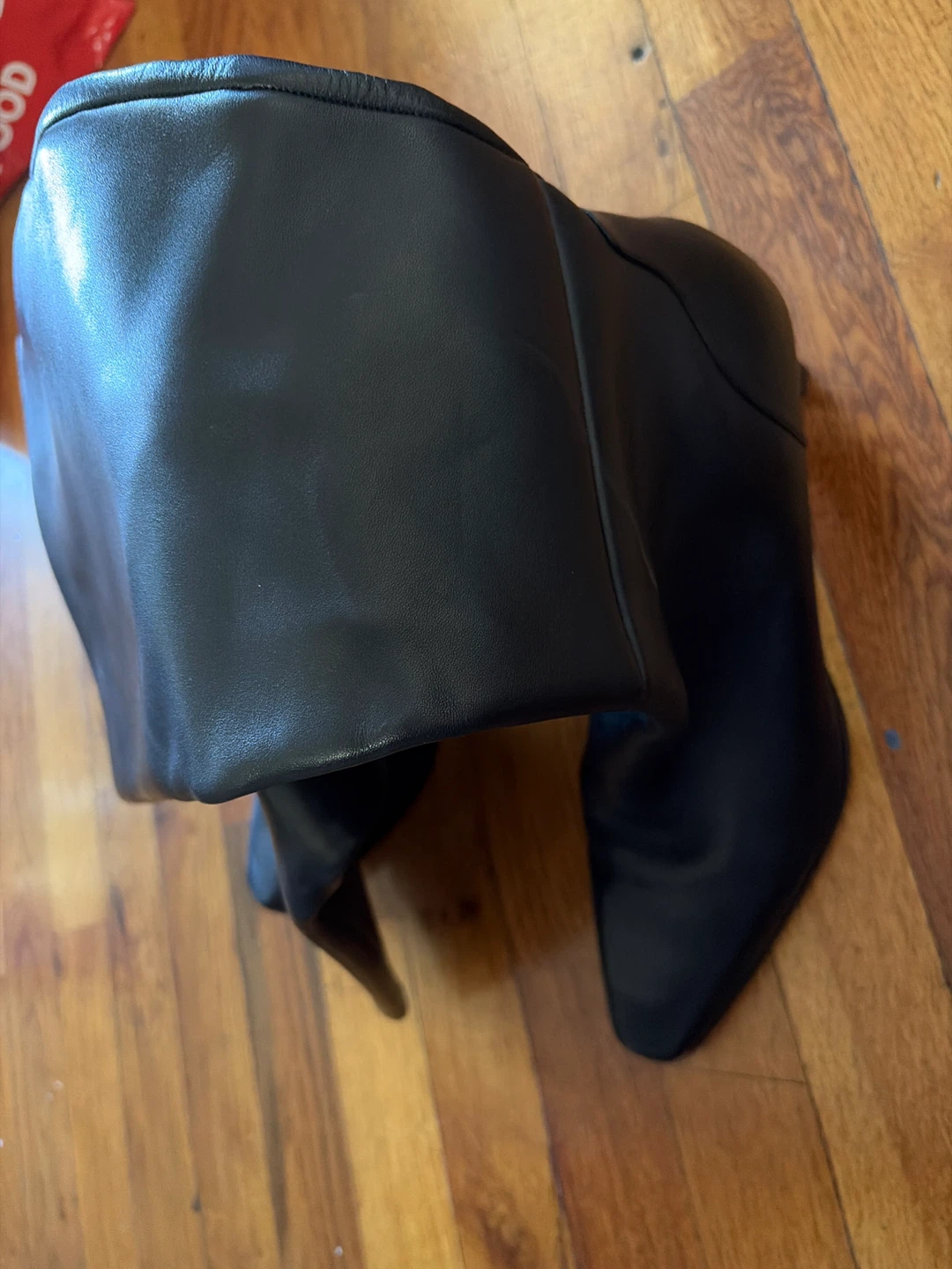Black Leather Knee-High Boots - photo 2