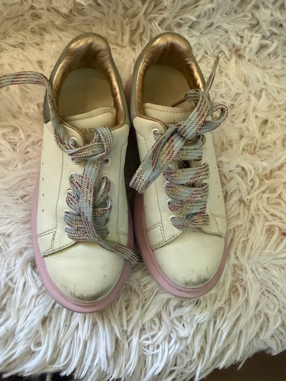 Alexander McQueen Oversized Sneakers White/Pink Size 37 - photo 3