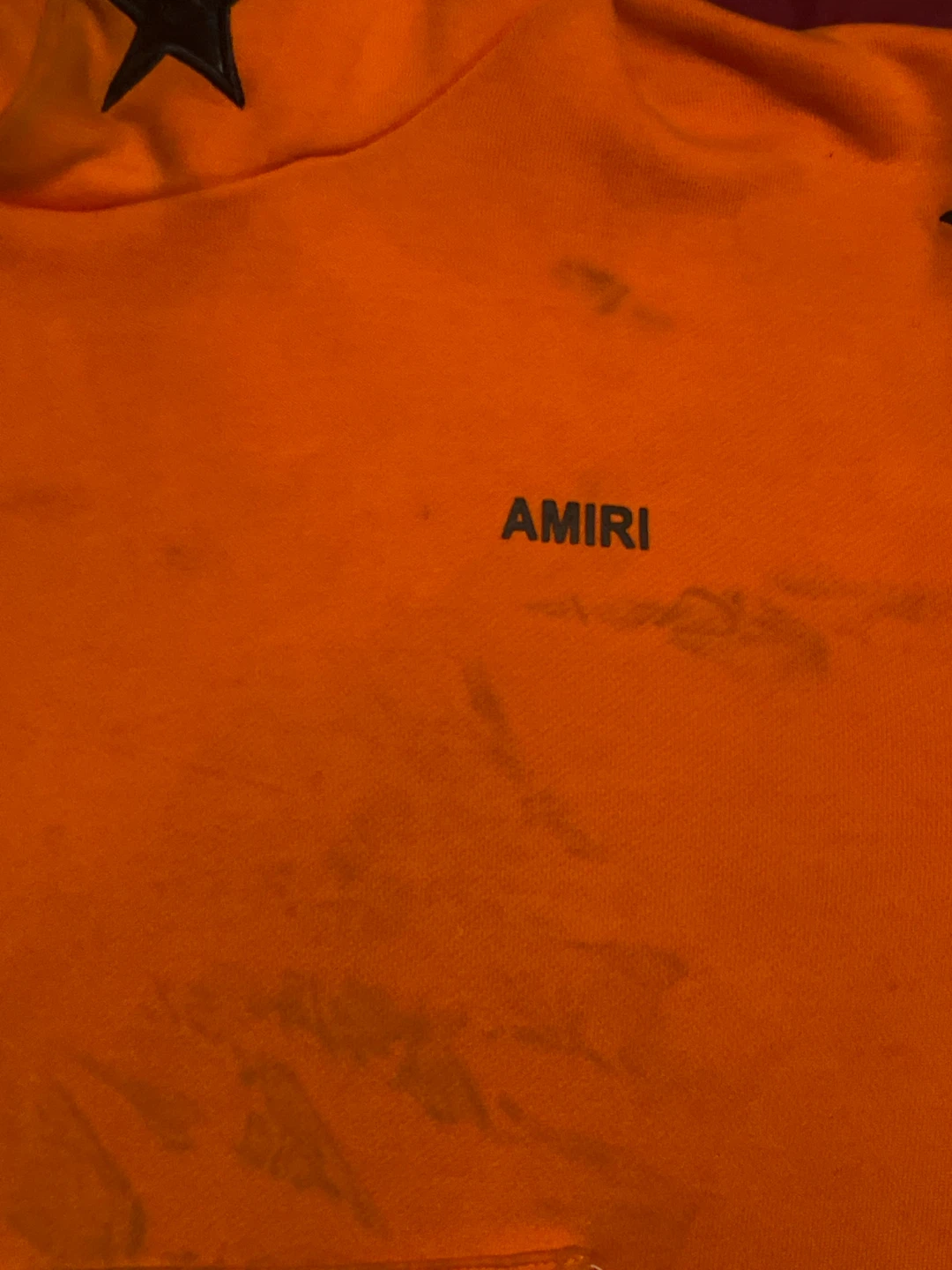 Amiri Orange Star Hoodie - Large