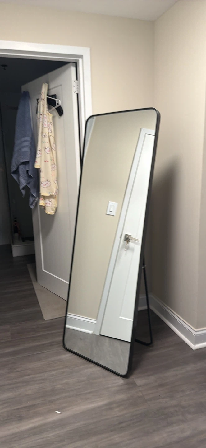 Full Length Standing Mirror with Black Frame