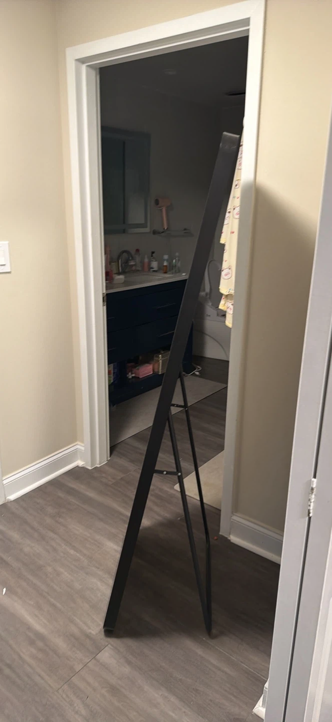 Full Length Standing Mirror with Black Frame - photo 2