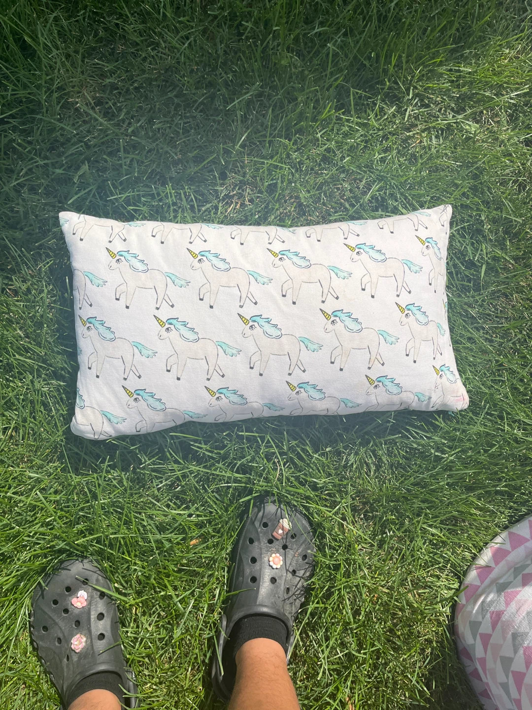 Unicorn Print Decorative Pillow