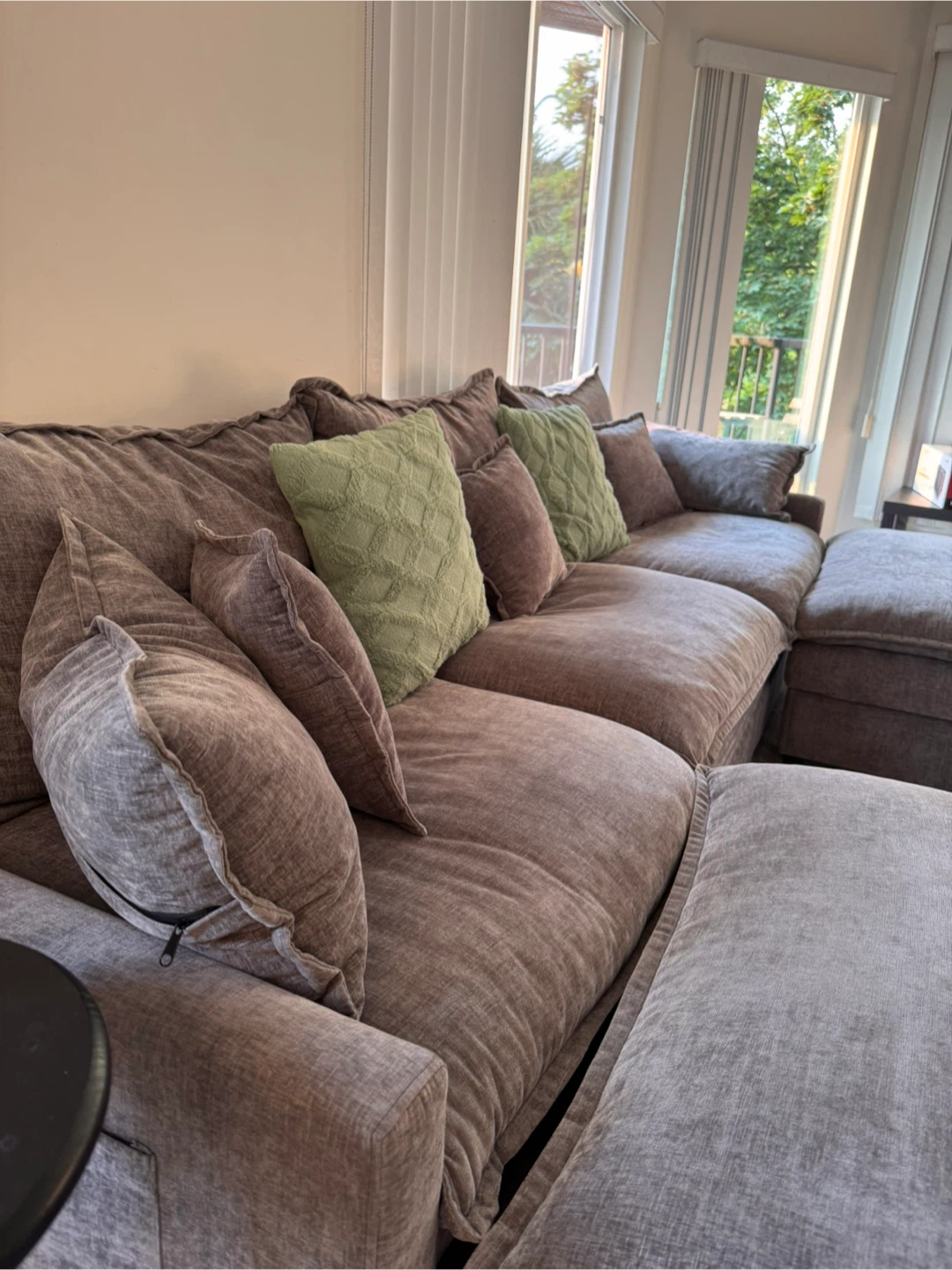 Grey Modular Couch & Ottomans - photo 2