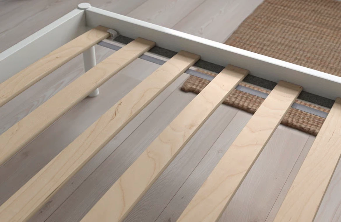 IKEA KLEPPSTAD Queen Bed frame, white/Vissle beige - photo 2