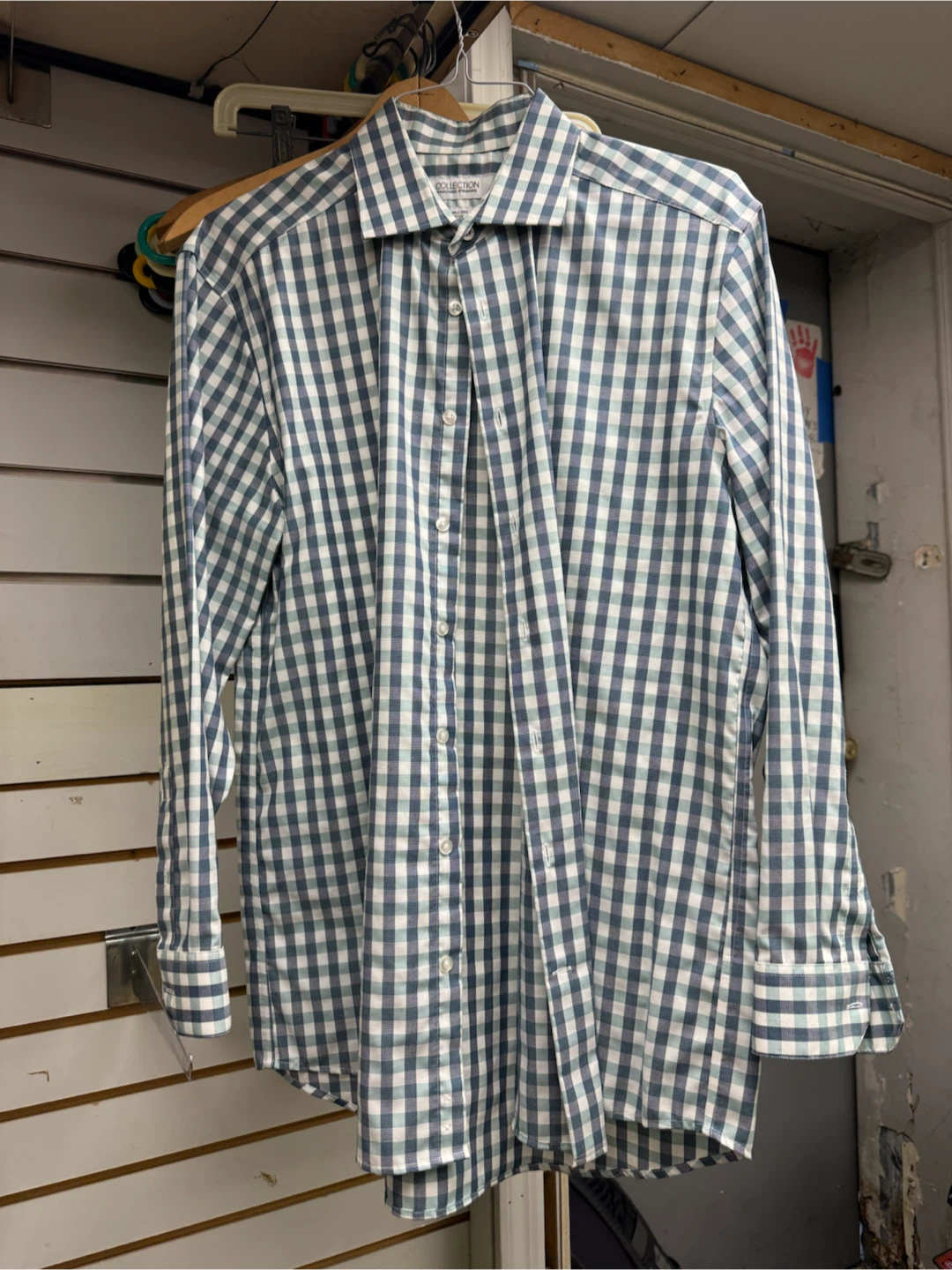 Michael Strahan Collection Gingham Dress Shirt