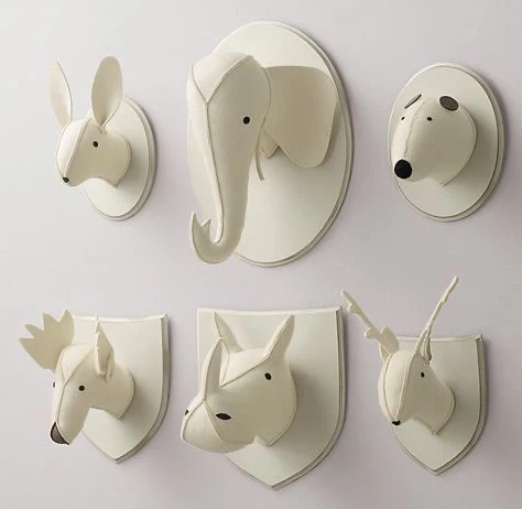 RH Baby & Child Wool Felt Animal Heads - Set of 6