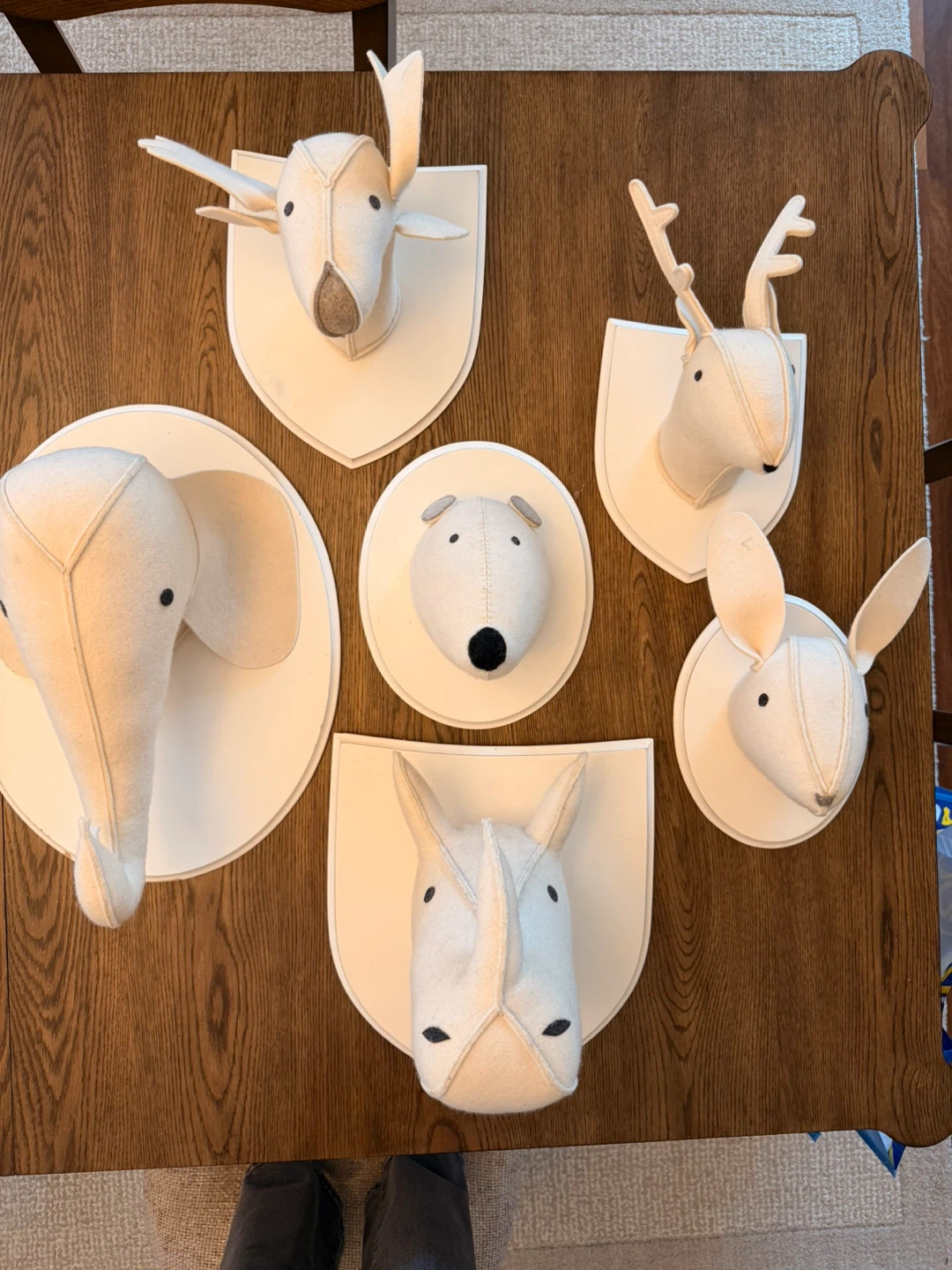 RH Baby & Child Wool Felt Animal Heads - Set of 6 - photo 2