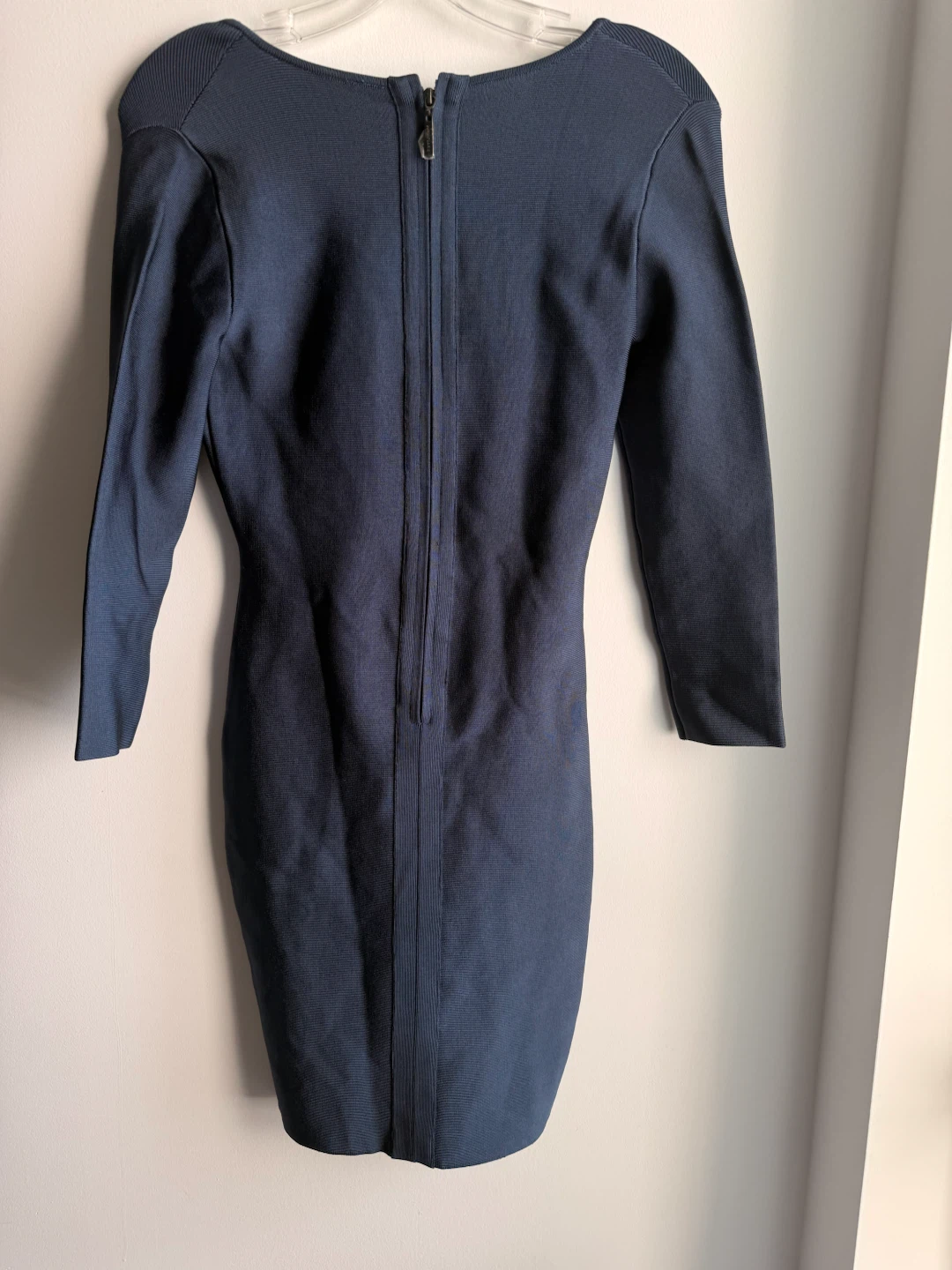 Marciano Navy Blue Beaded Bodycon Dress - photo 3