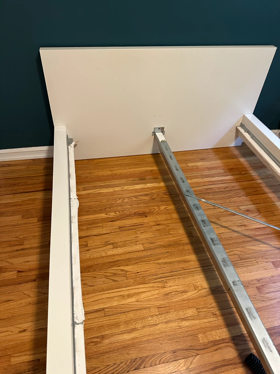 Double/Full size White Platform Bed Frame with Mattress - photo 3