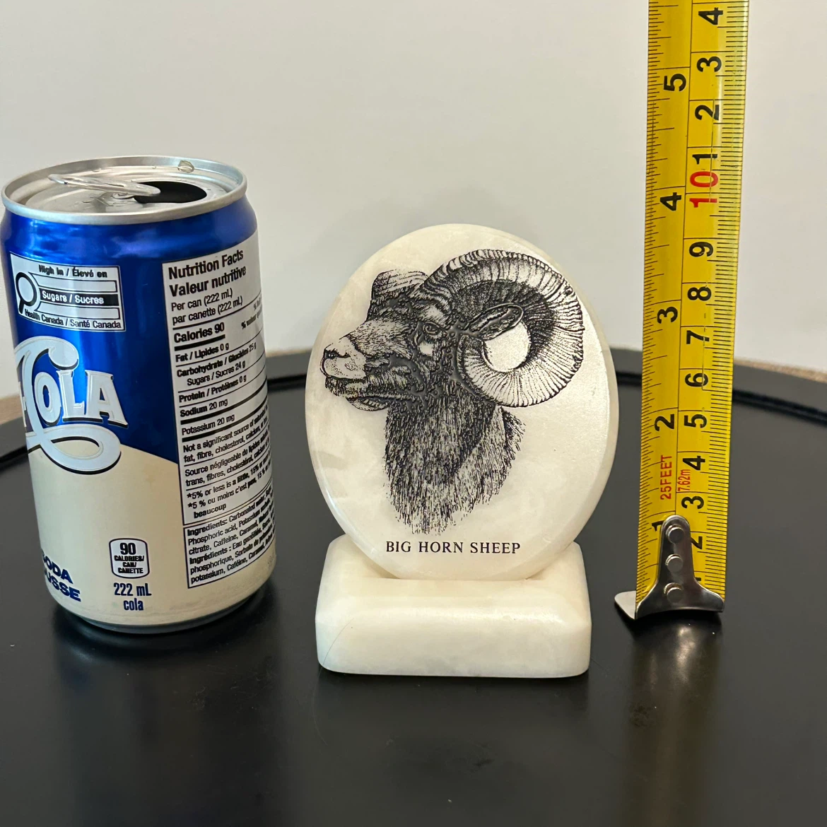 Vintage Etched Marble Big Horn Sheep Plaque - photo 3