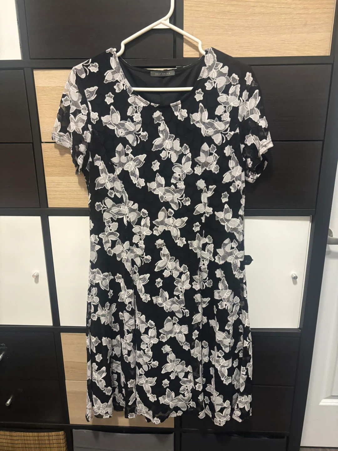 Suzy Shier Black Butterfly Lace Dress - photo 3