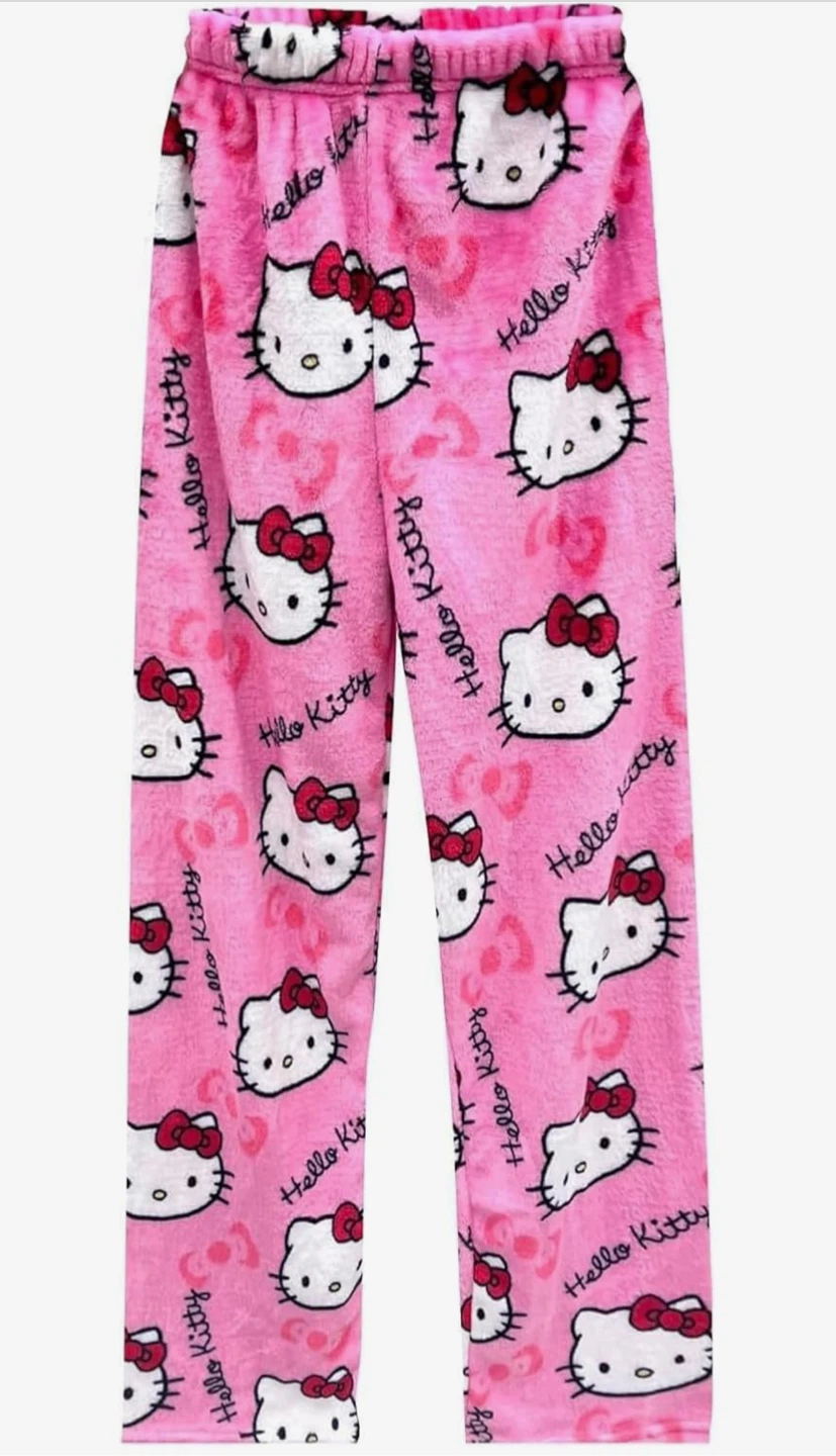 Hello Kitty Plush Pajama Pants - Kids Medium