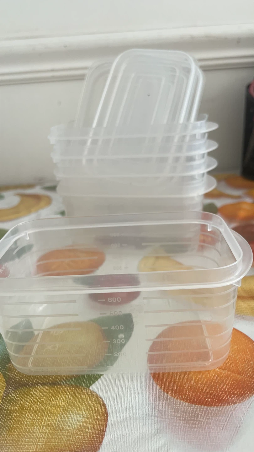 Stack of Clear Plastic Food Containers - photo 2
