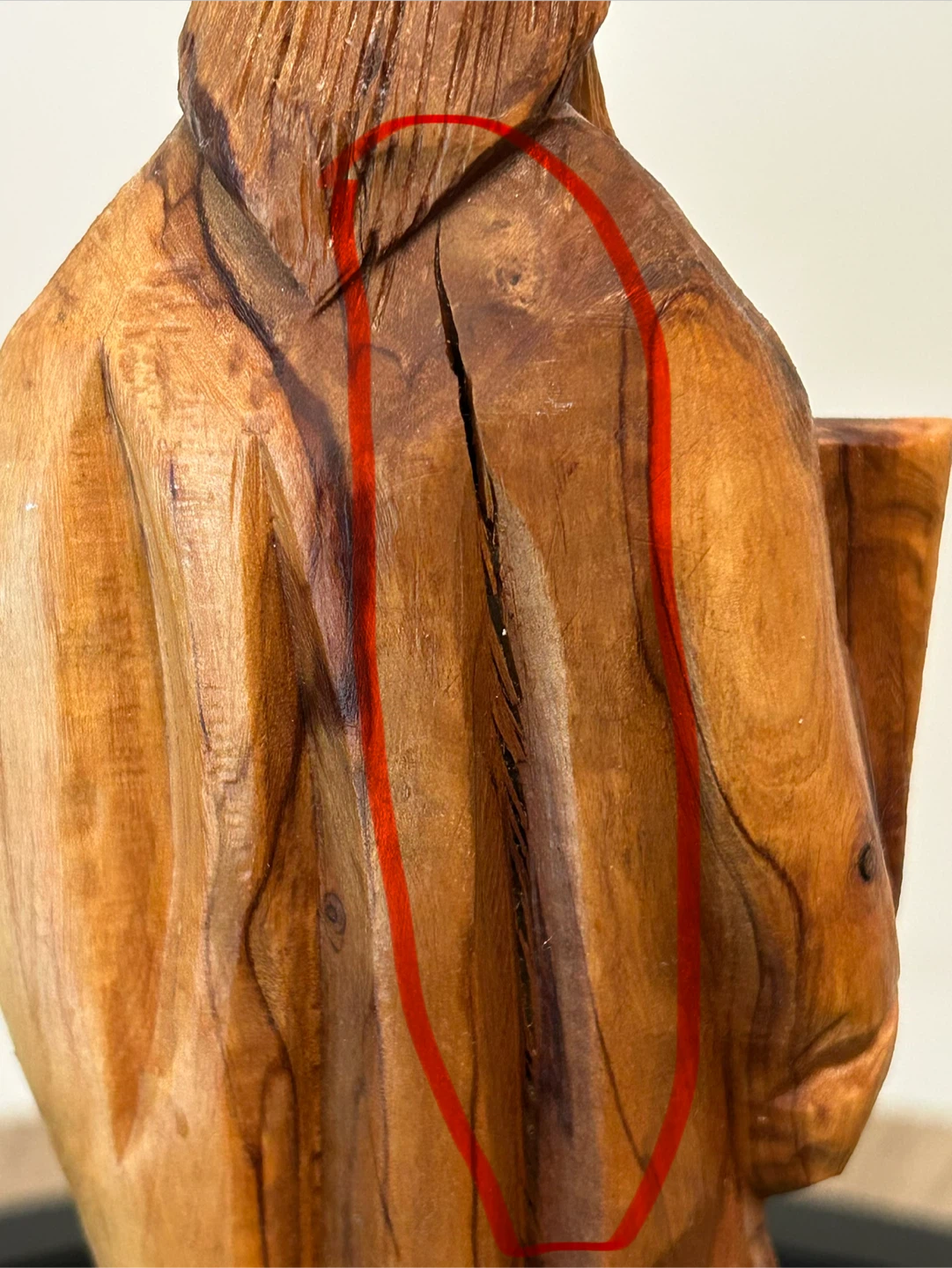 Vintage Hand-Carved Olive Wood Moses Figurine – As-Is - photo 3