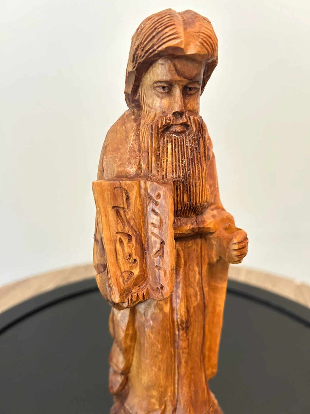 Vintage Hand-Carved Olive Wood Moses Figurine – As-Is - photo 4