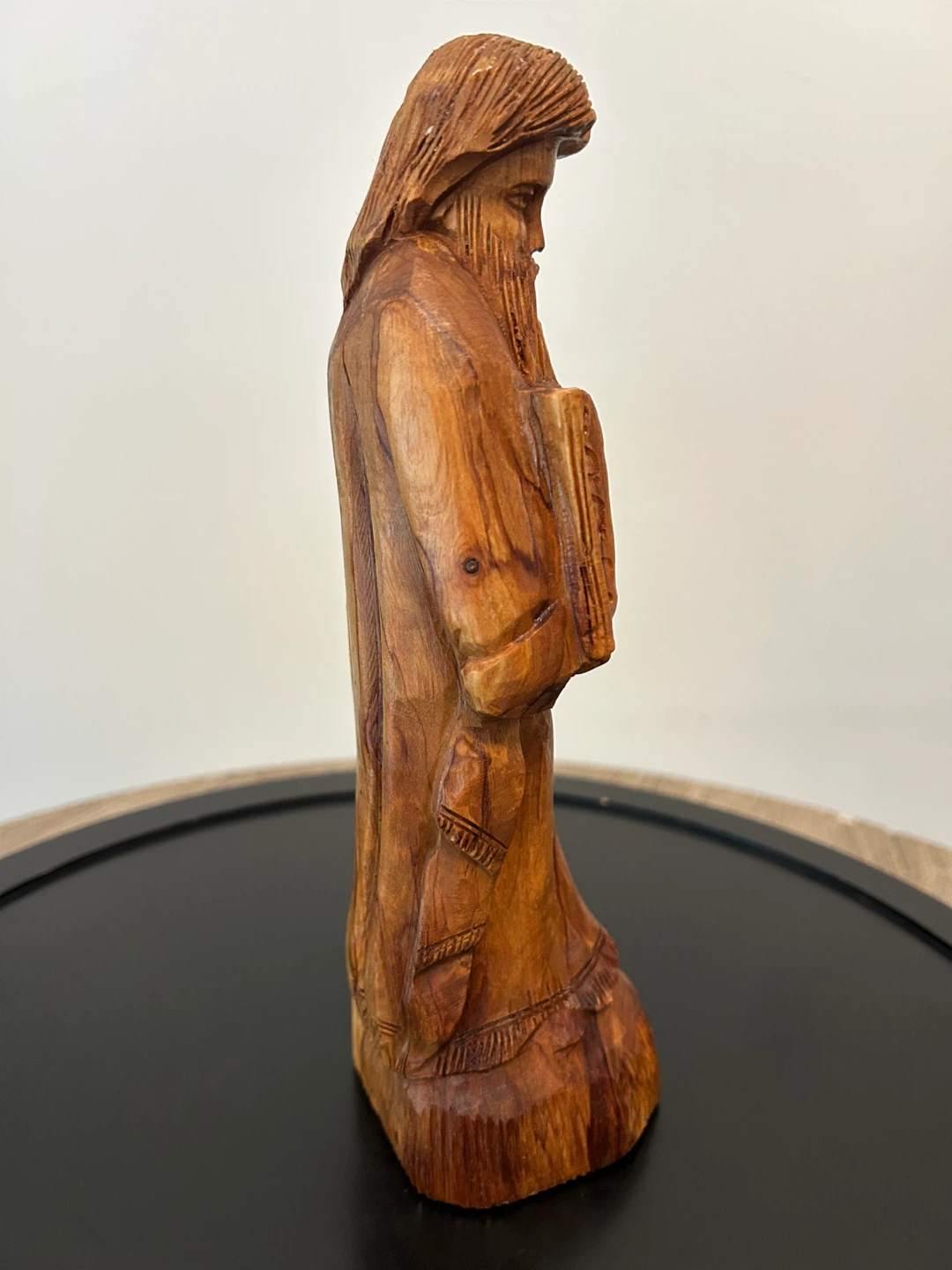 Vintage Hand-Carved Olive Wood Moses Figurine – As-Is - photo 5
