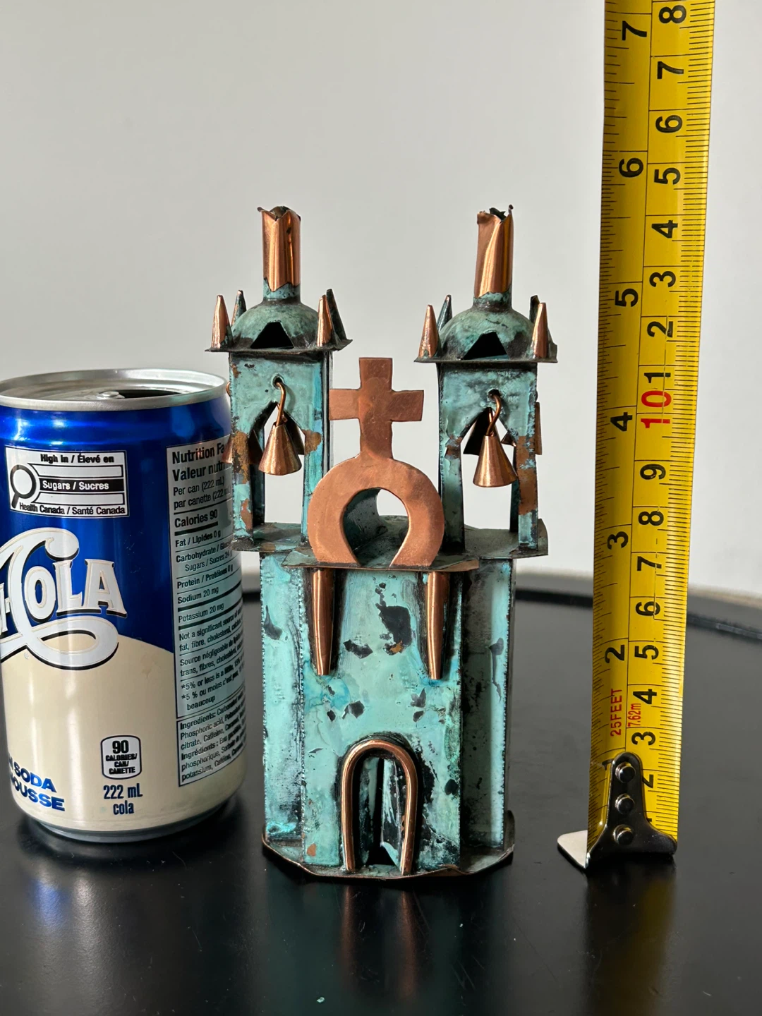 Peruvian Folk Art Patinated Copper Cathedral  – Handmade - photo 2