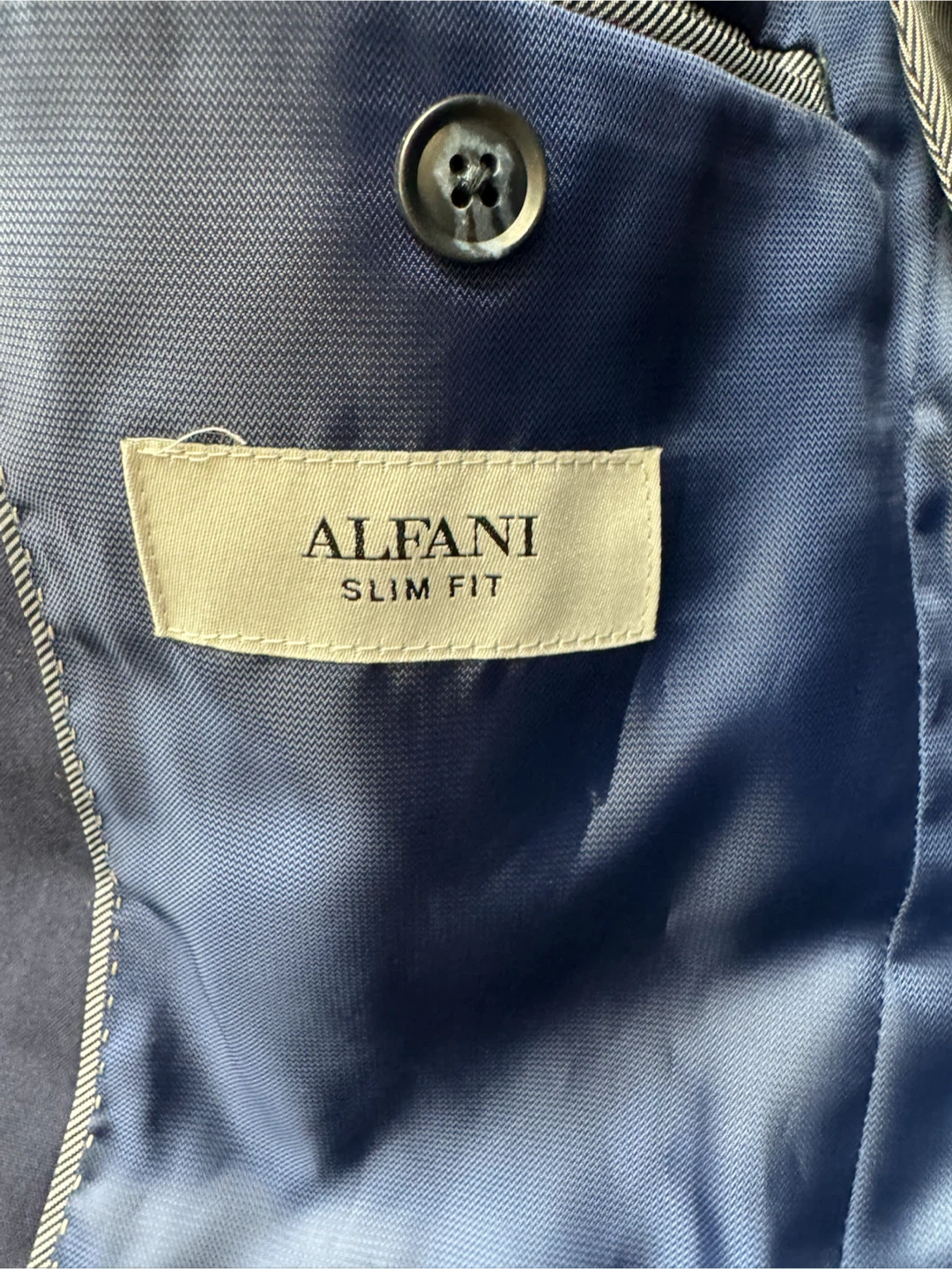 Alfani Slim Fit Navy Blue Blazer - Size 38L - photo 2