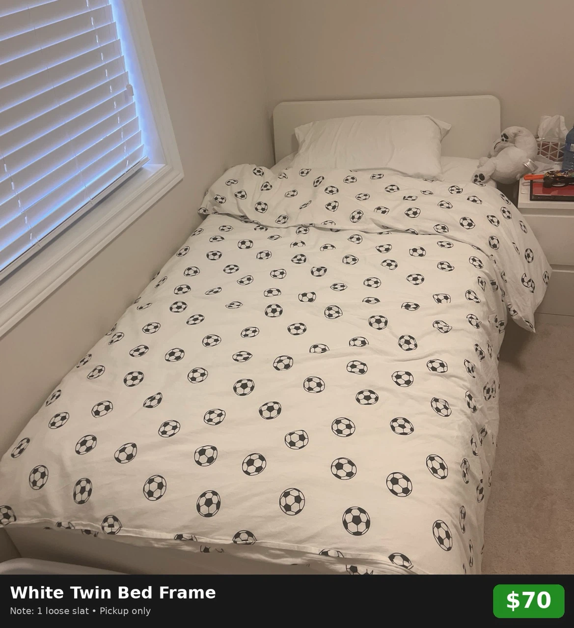 White Twin Bed Frame 2 items