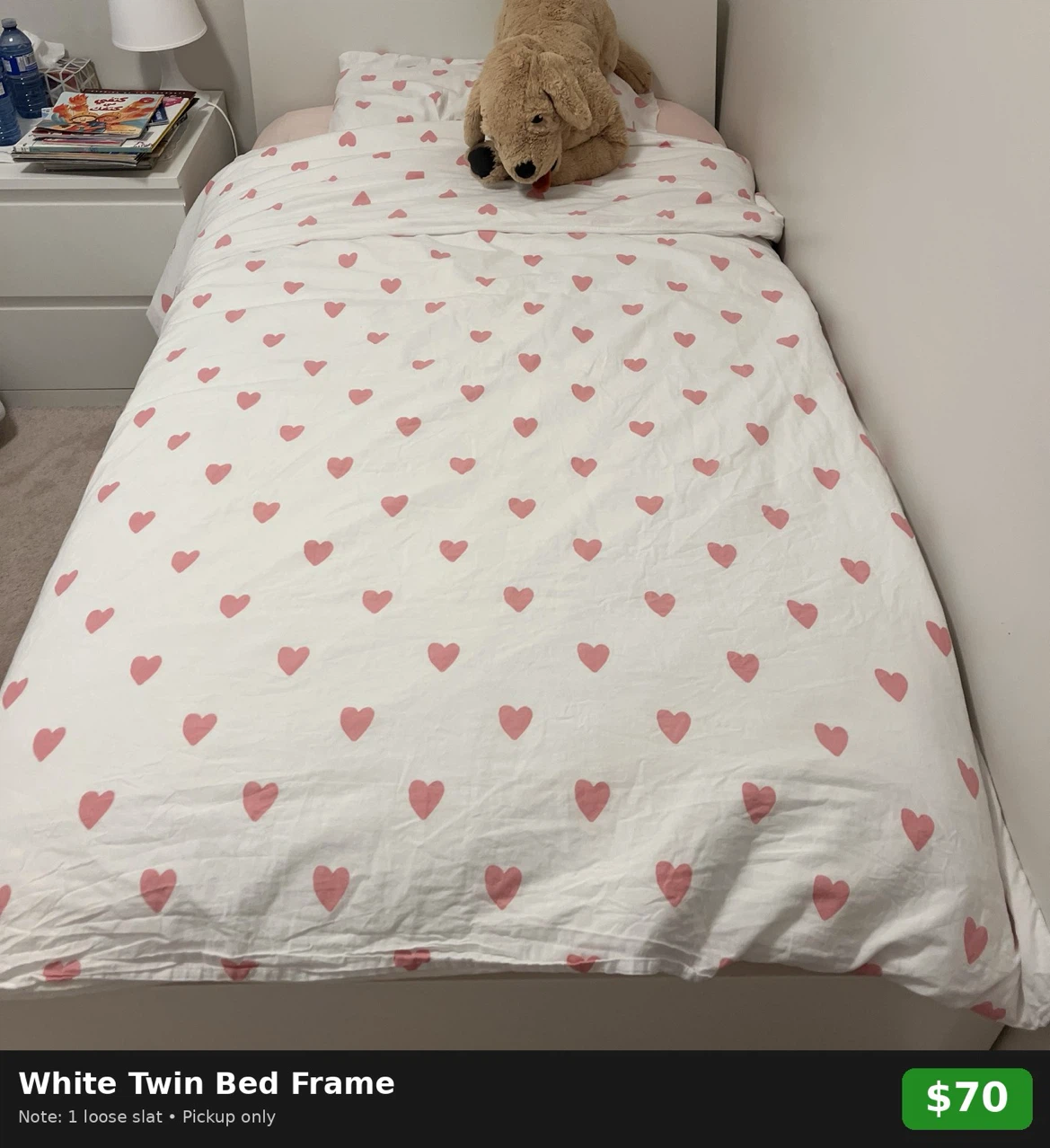 White Twin Bed Frame 2 items - photo 2
