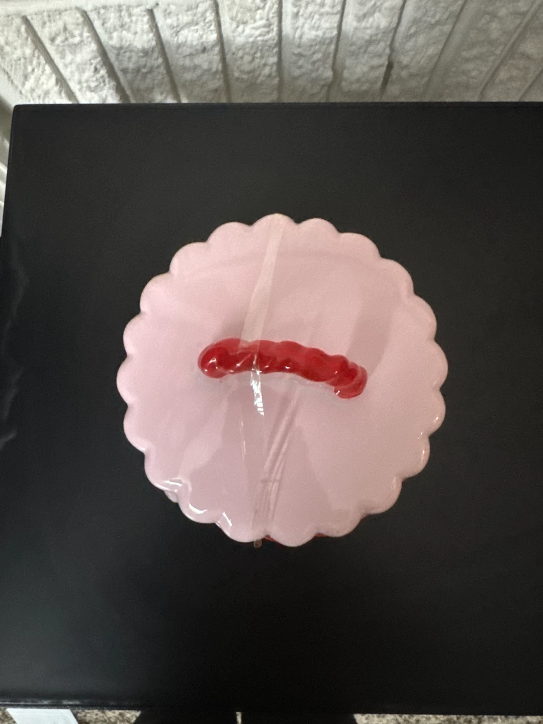 Ashland Pink Ceramic Cake Dome with Red Base - photo 3