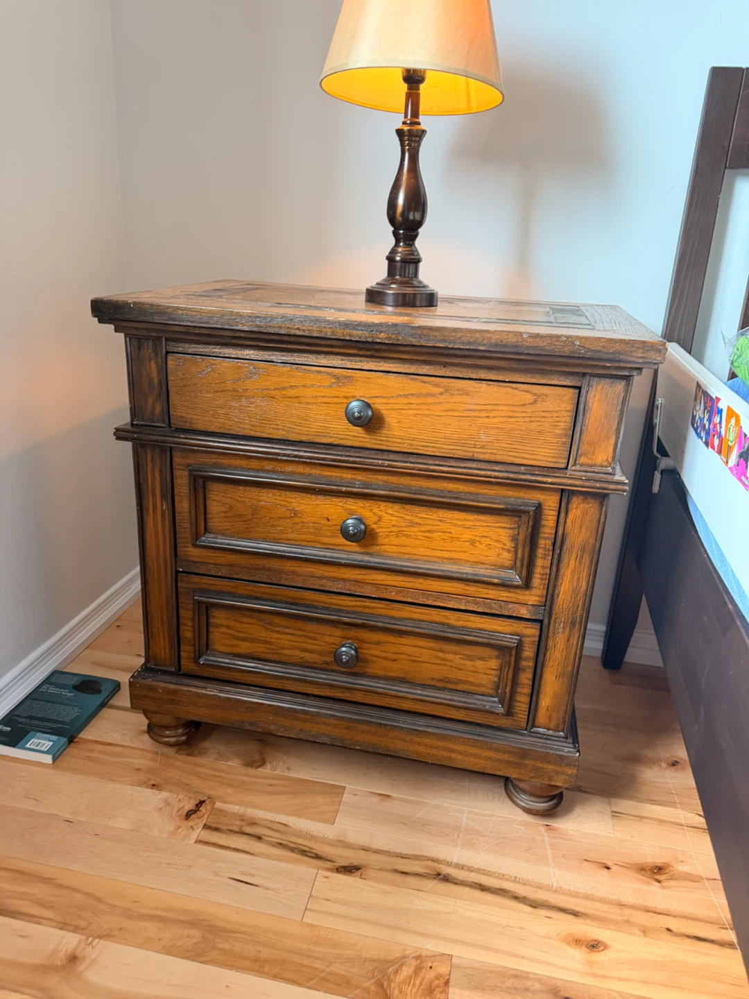 Solid Wood Side dresser with 3 Drawers - photo 2